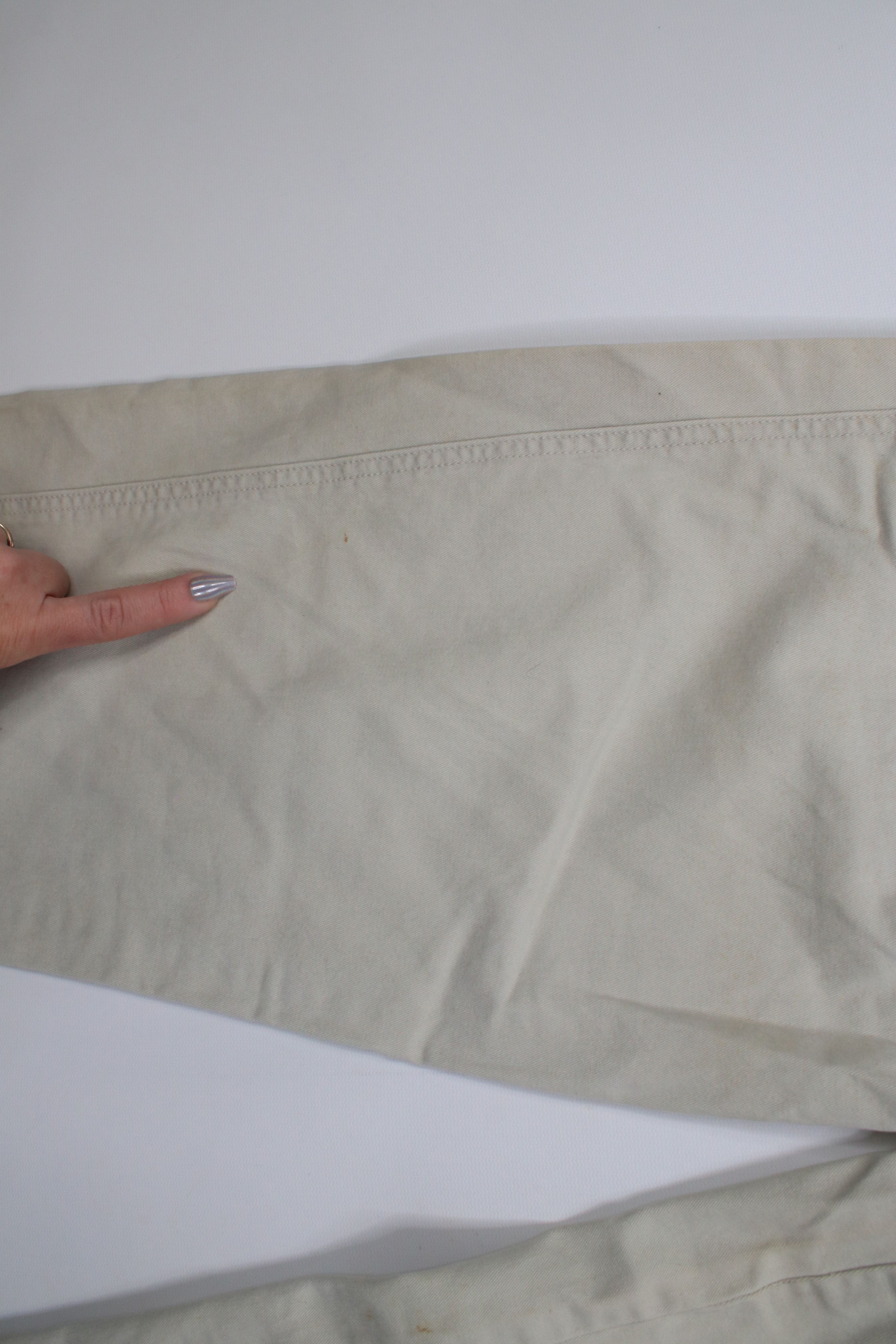 Vintage Vintage 90s Y2K Streetwear Wide Leg Cargo Pants Stone Cotton Size US 32 / EU 48 - 6 Thumbnail