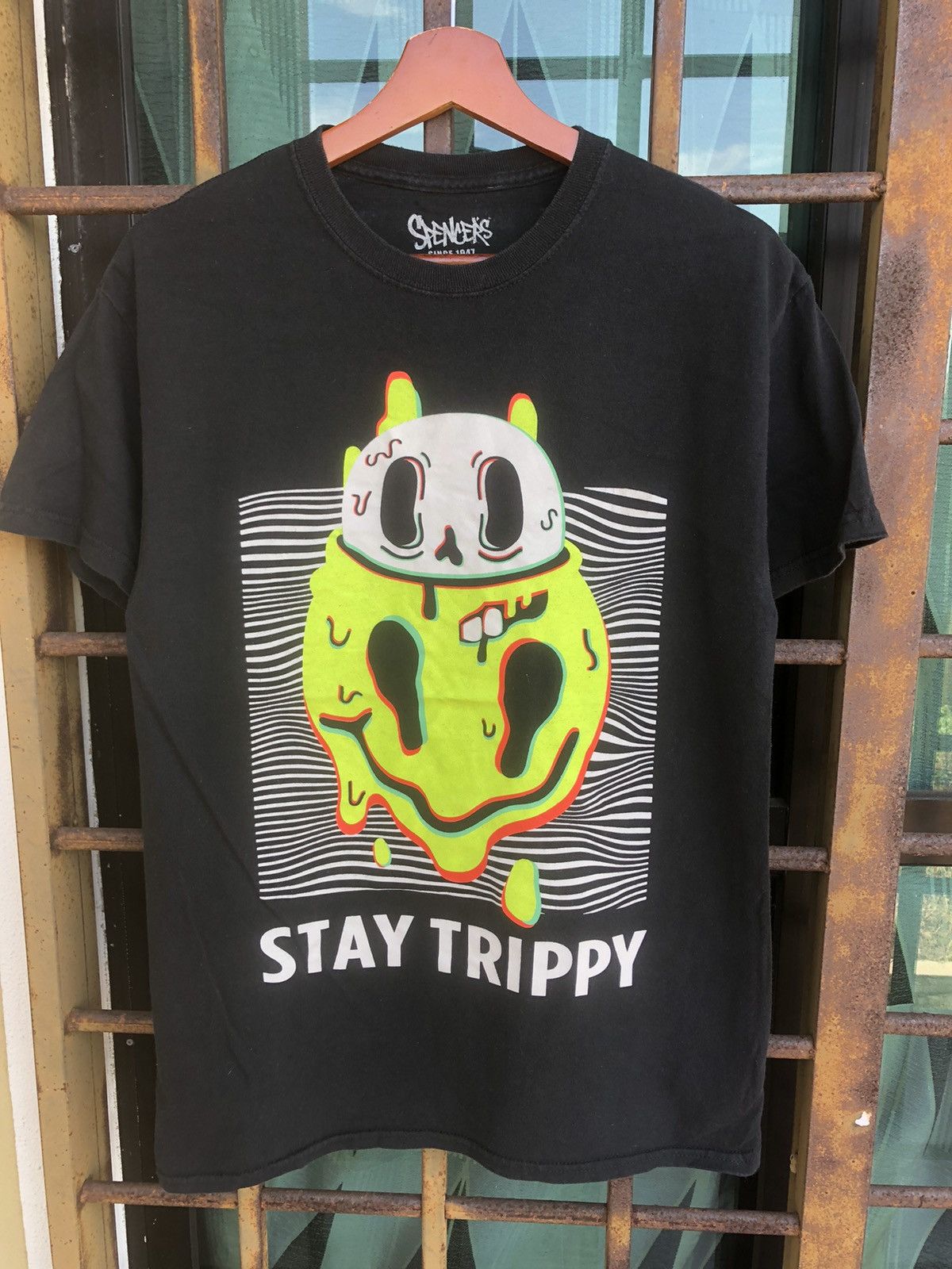 Vintage Spencers Stay Trippy Shirt Size US M / EU 48-50 / 2 - 1 Thumbnail