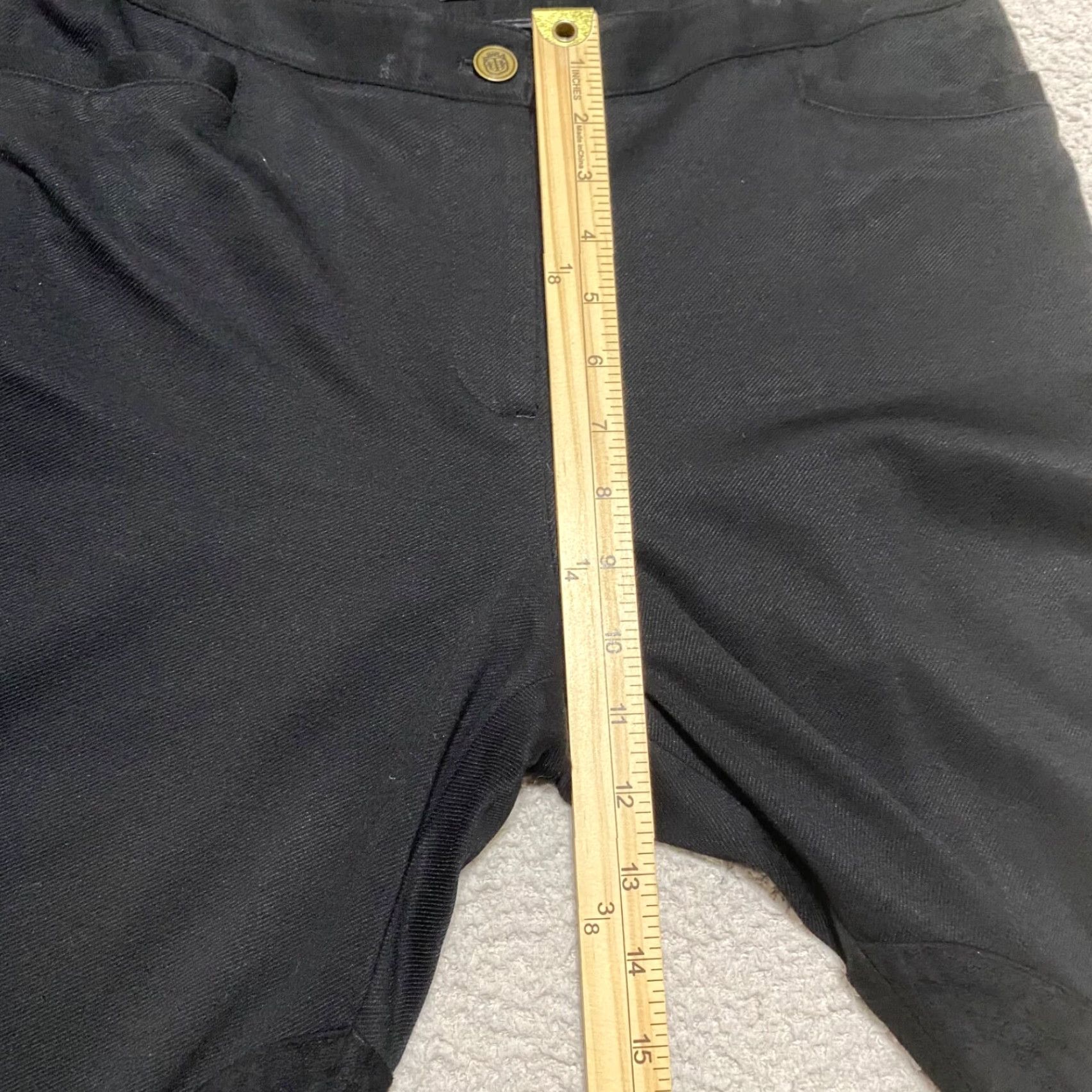 Talbots Talbots Womens 10P Pants Black Equestrian Faux Suede Breeches Skinny Ankle Size 32" / US 10 / IT 46 - 5 Thumbnail