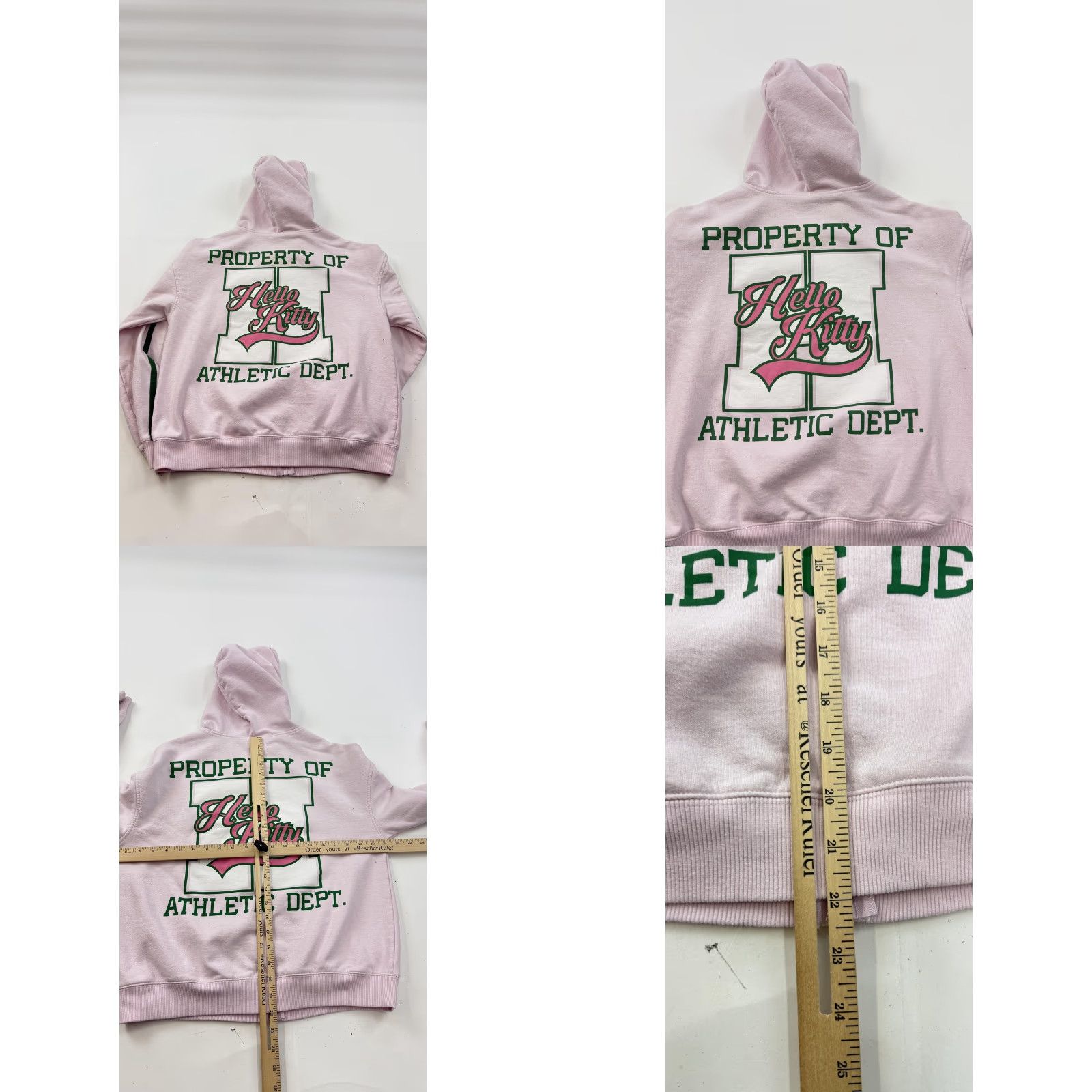 Vintage Sanrio Hello Kitty Hoodie Womens XL Pink Full Zip Fleece Athletic Dept Graphic Size XL / US 12-14 / IT 48-50 - 8 Thumbnail