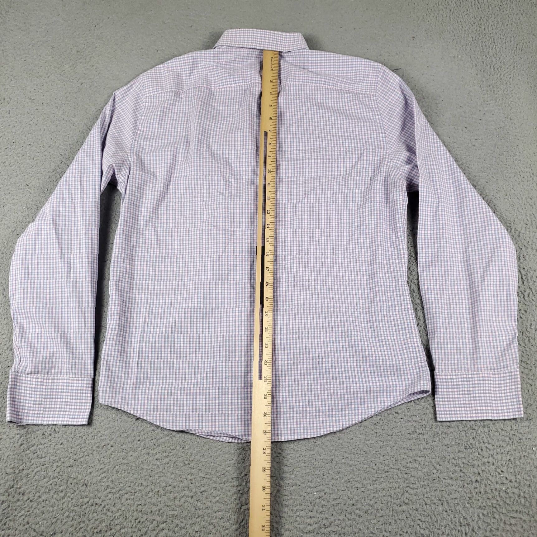 UNTUCKit UNTUCKit Shirt Mens Medium Blue Purple Plaid Button Up Long Sleeve Regular Fit Pockets Casual Workwear Size US M / EU 48-50 / 2 - 4 Thumbnail