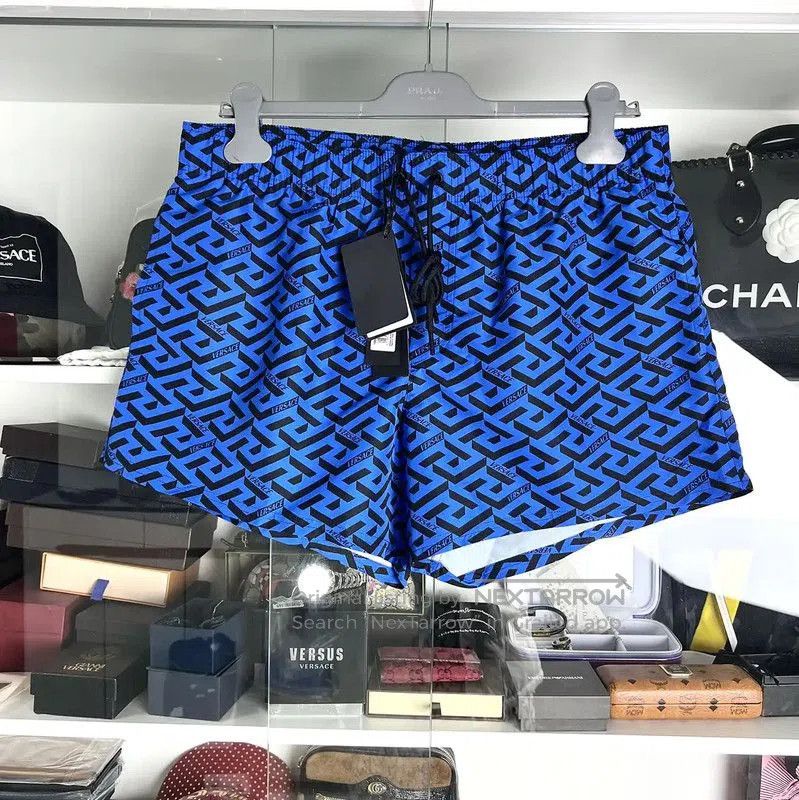 Versace Versace Summer Blue Printed Men's Casual Shorts . Size US 30 / EU 46 - 1 Thumbnail