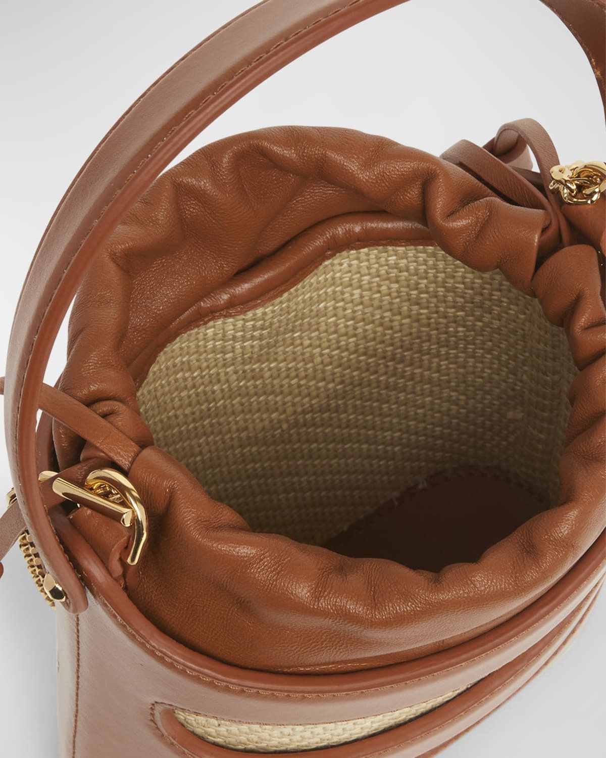 Alexander McQueen o1w1db10925 Size: OS/The Rise Mini Bucket in Brown/Beige Size ONE SIZE - 5 Thumbnail