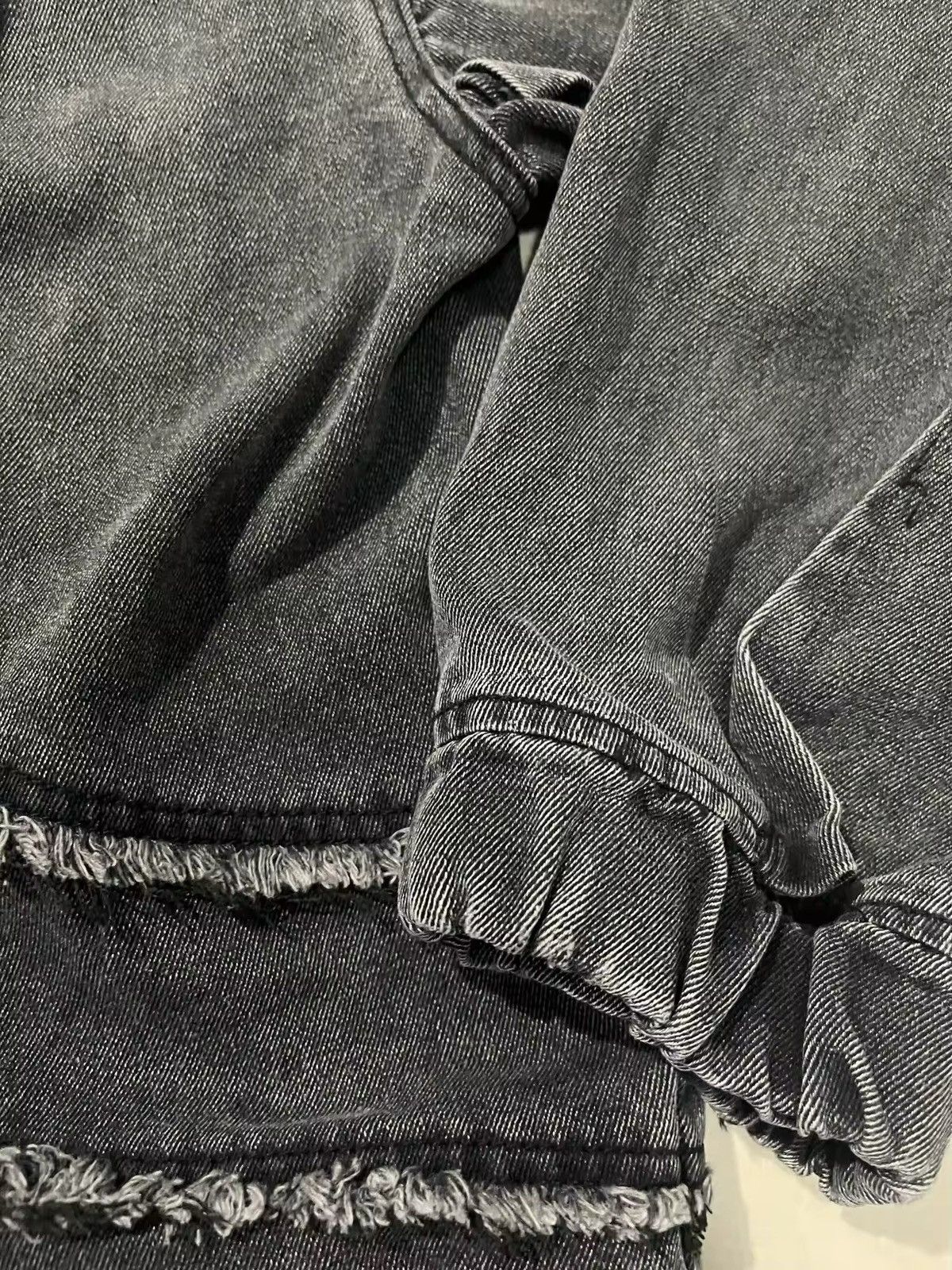 Japanese Brand × Vintage Y2K Splicing Zip Up Hoodie Denim Jacket Size US M / EU 48-50 / 2 - 9 Thumbnail