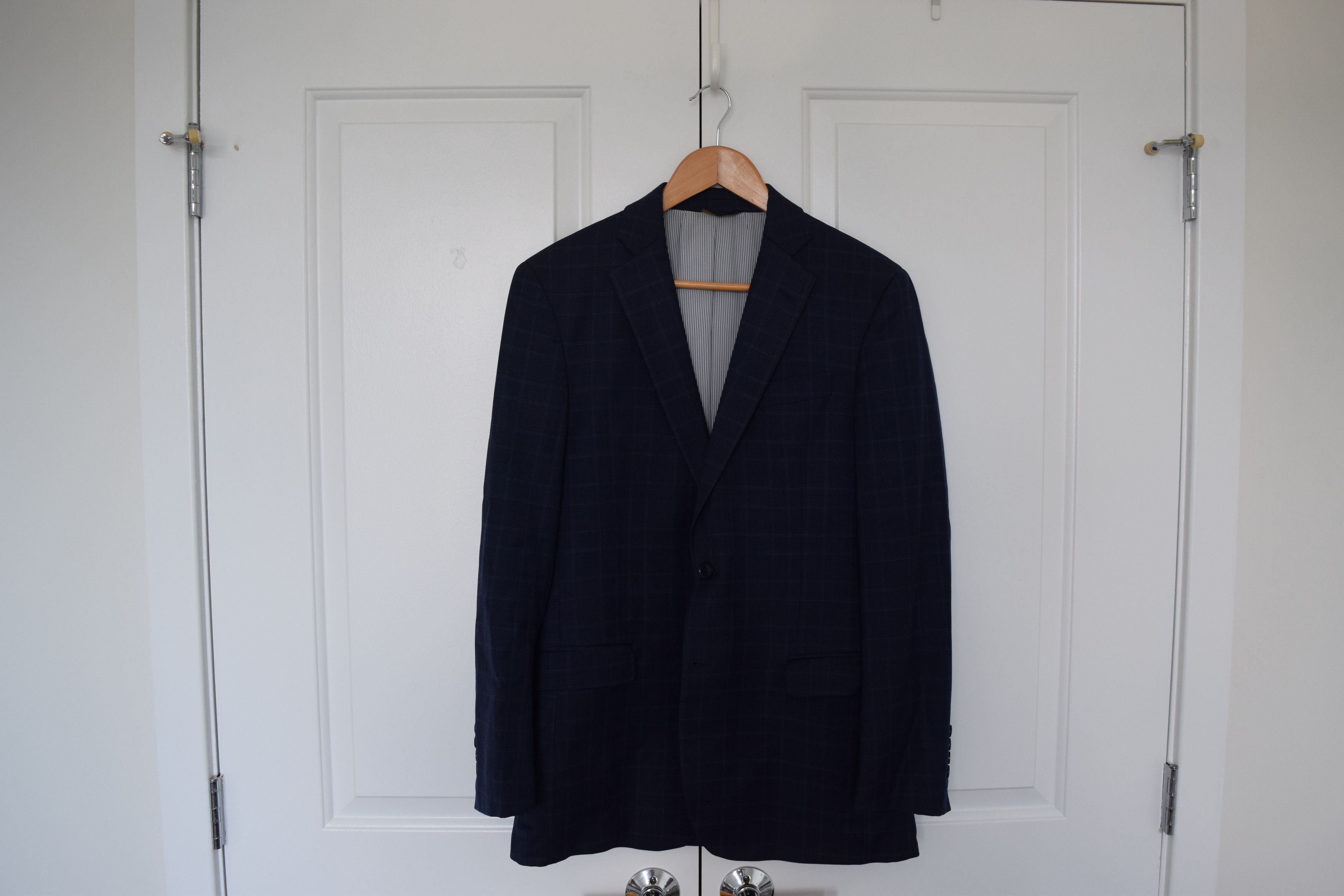 Brooks Brothers Brooks Brothers Fitzgerald Fit Blue Check Blazer Size 38R - 1 Thumbnail