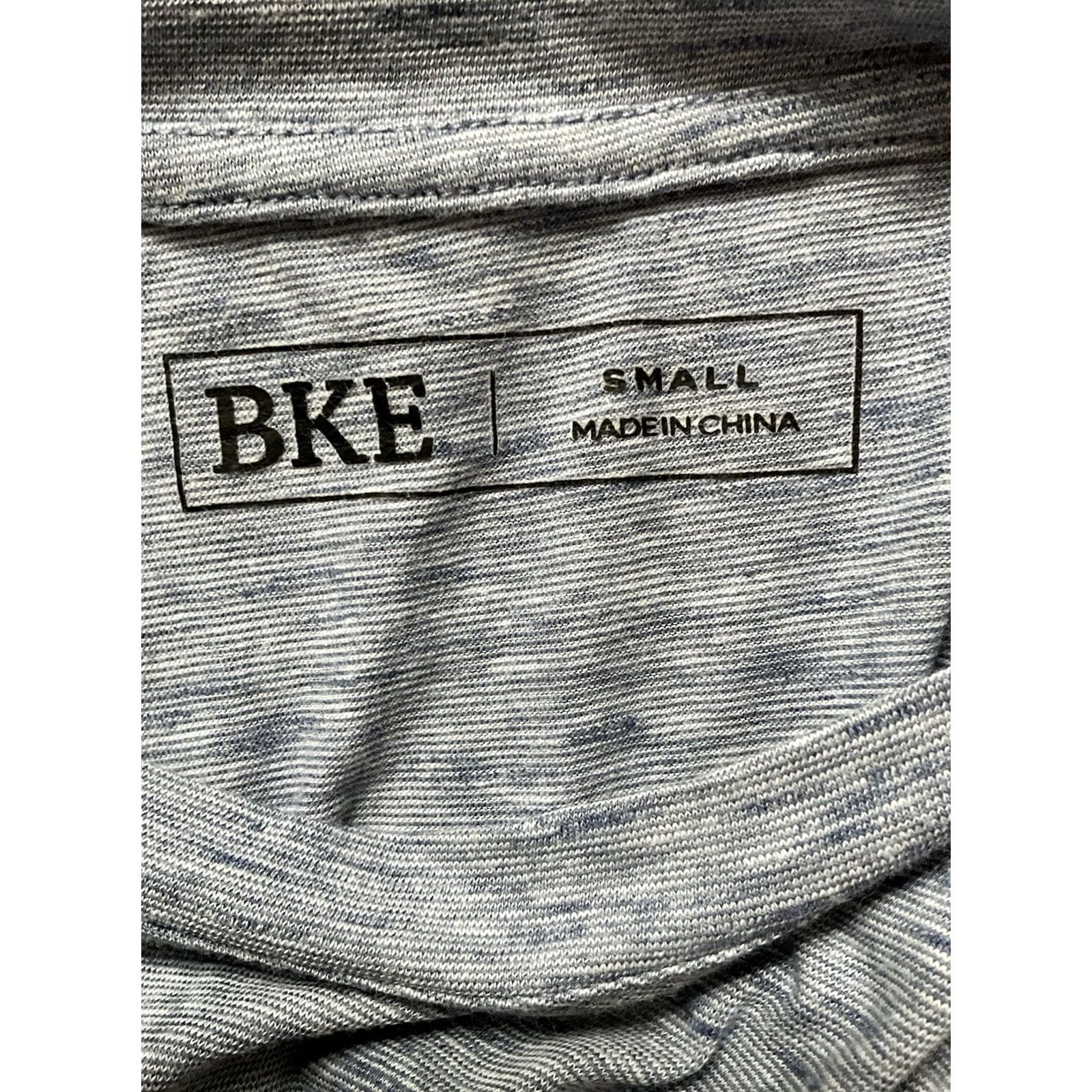 Vintage BKE Long Sleeve Shirt Button-Up Men S Blue Regular Washable Breathable All Seasons Fall Spring Winter Short Sleeve Not Size US S / EU 44-46 / 1 - 5 Thumbnail