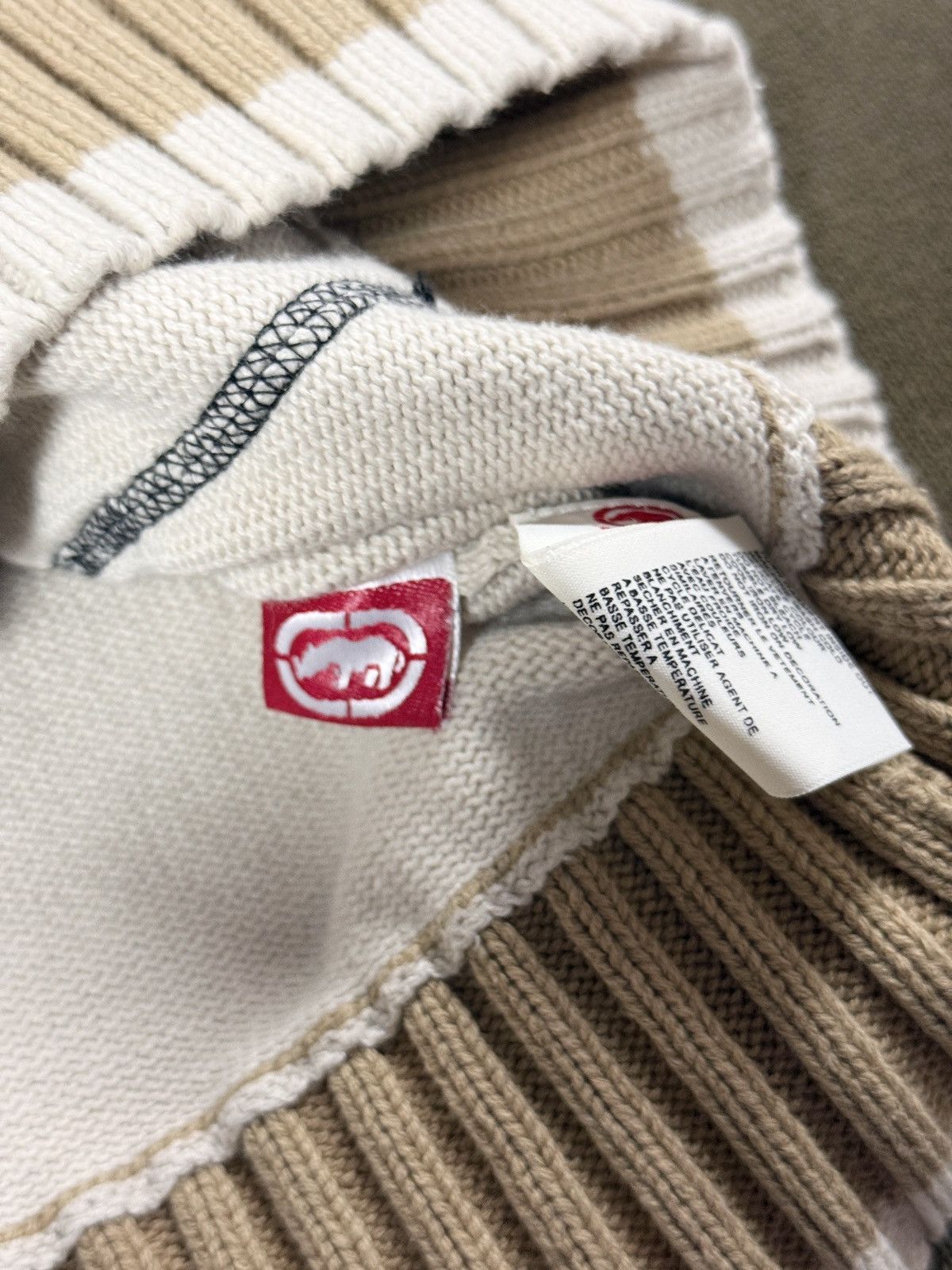 Ecko Unltd. Ecko Unltd vintage zip hooded sweater beige brown big logo Size US L / EU 52-54 / 3 - 6 Thumbnail