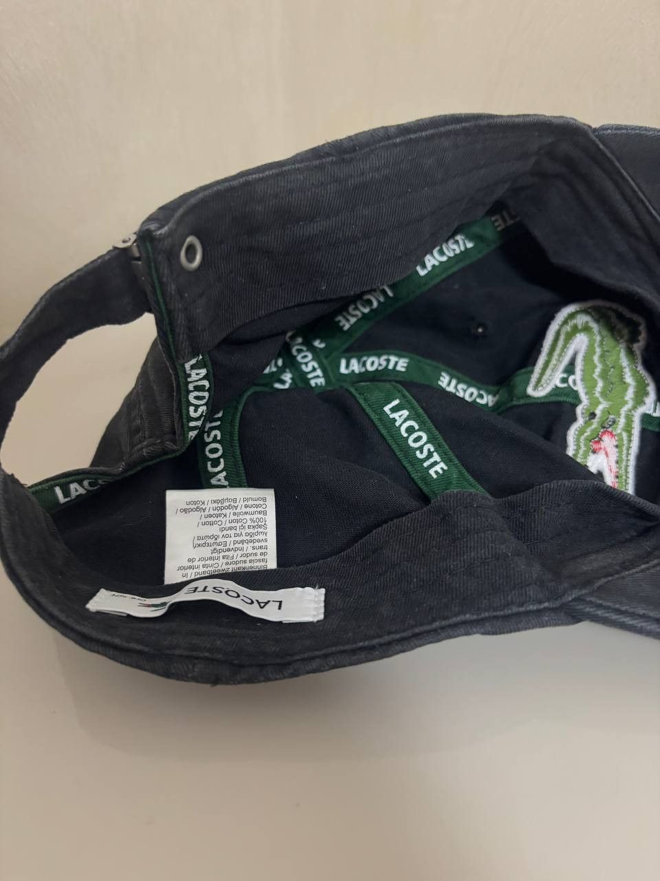Lacoste Vintage cap LACOSTE Big Logo Camuflage RK8217 Black Size ONE SIZE - 7 Thumbnail