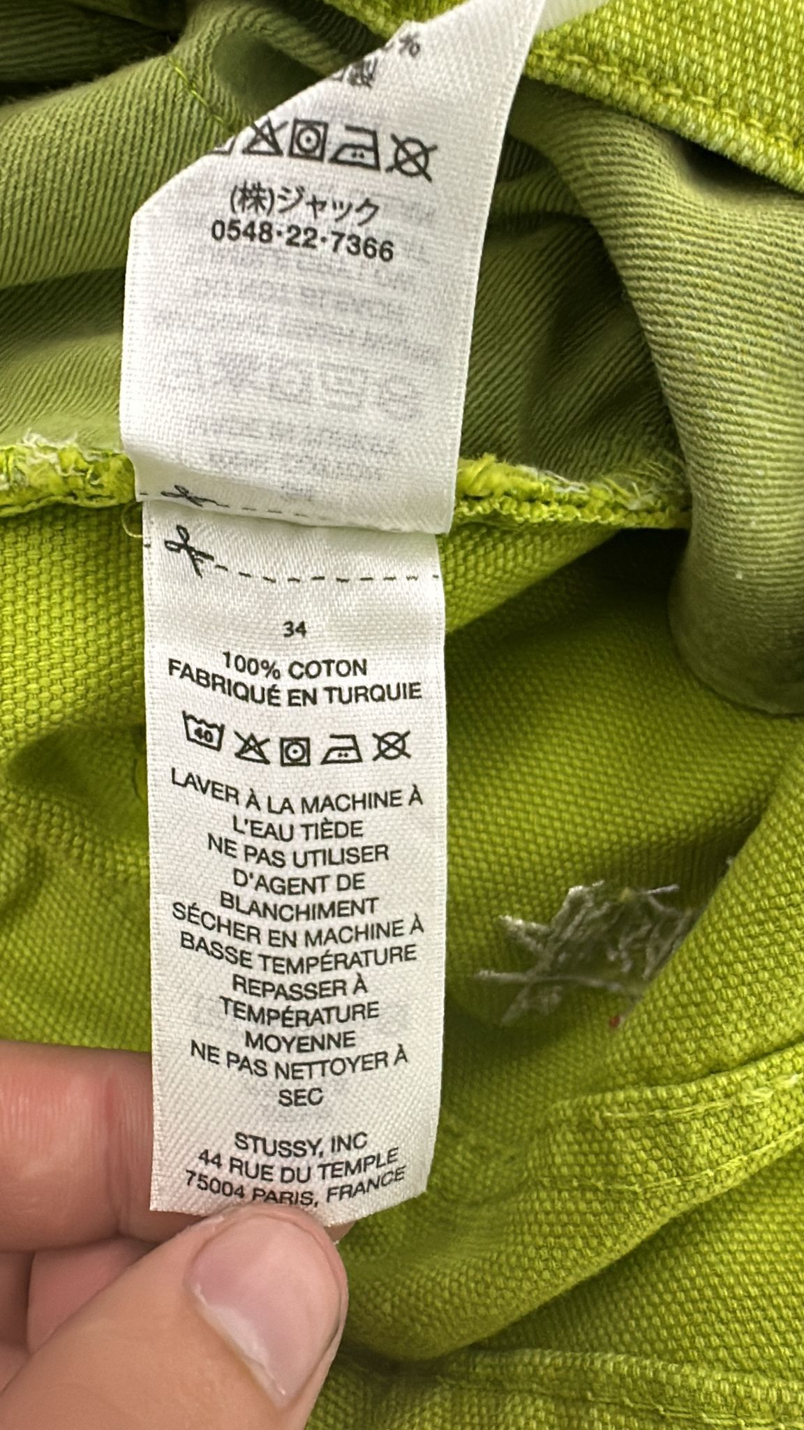 Stussy Stussy Big Ol' Jean Washed Canvas “Cactus” 34 Size US 34 / EU 50 - 9 Thumbnail