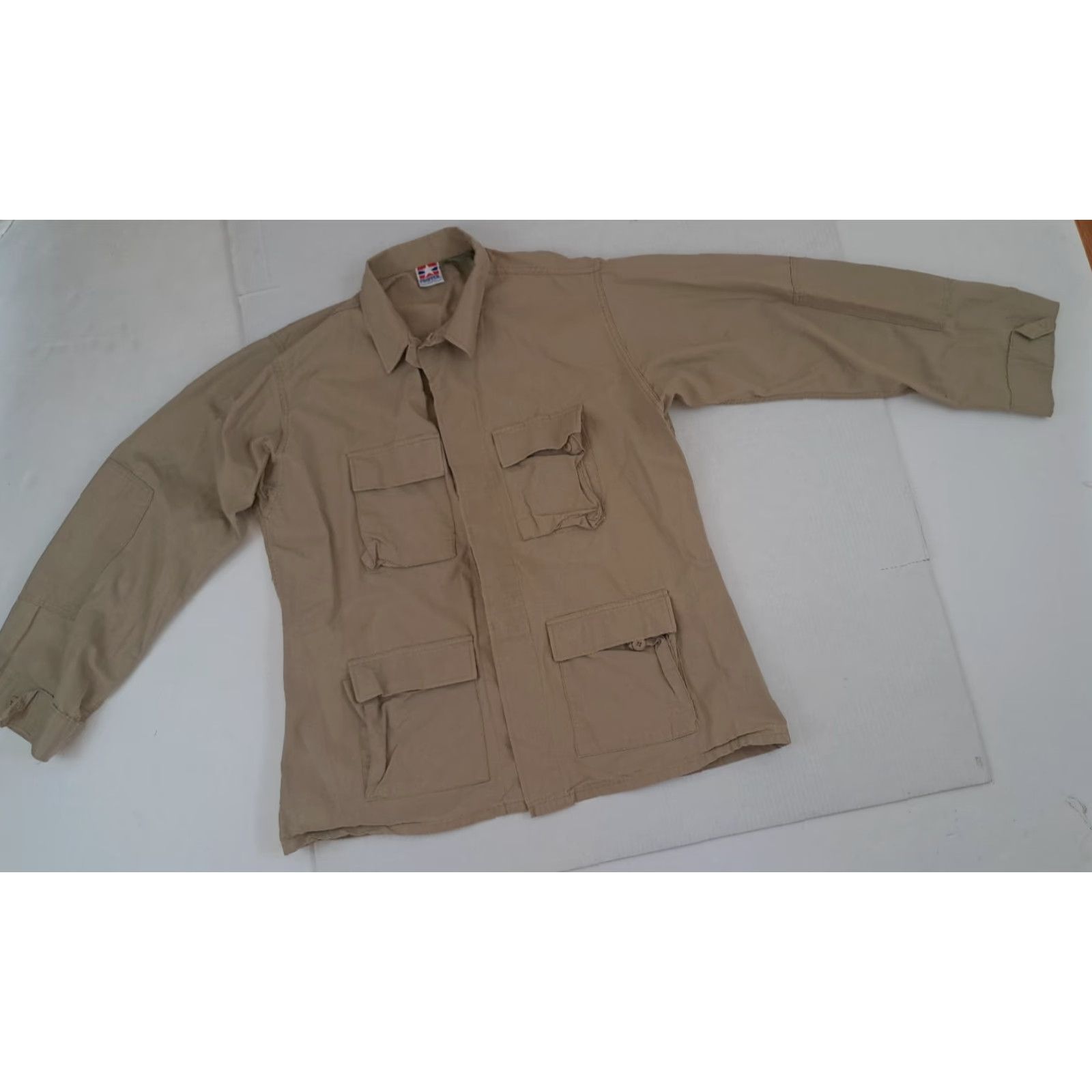 Propper VINTAGE PROPPER Military Jacket Coat Long XL Beige Cotton Button Mens Size US XL / EU 56 / 4 - 5 Thumbnail