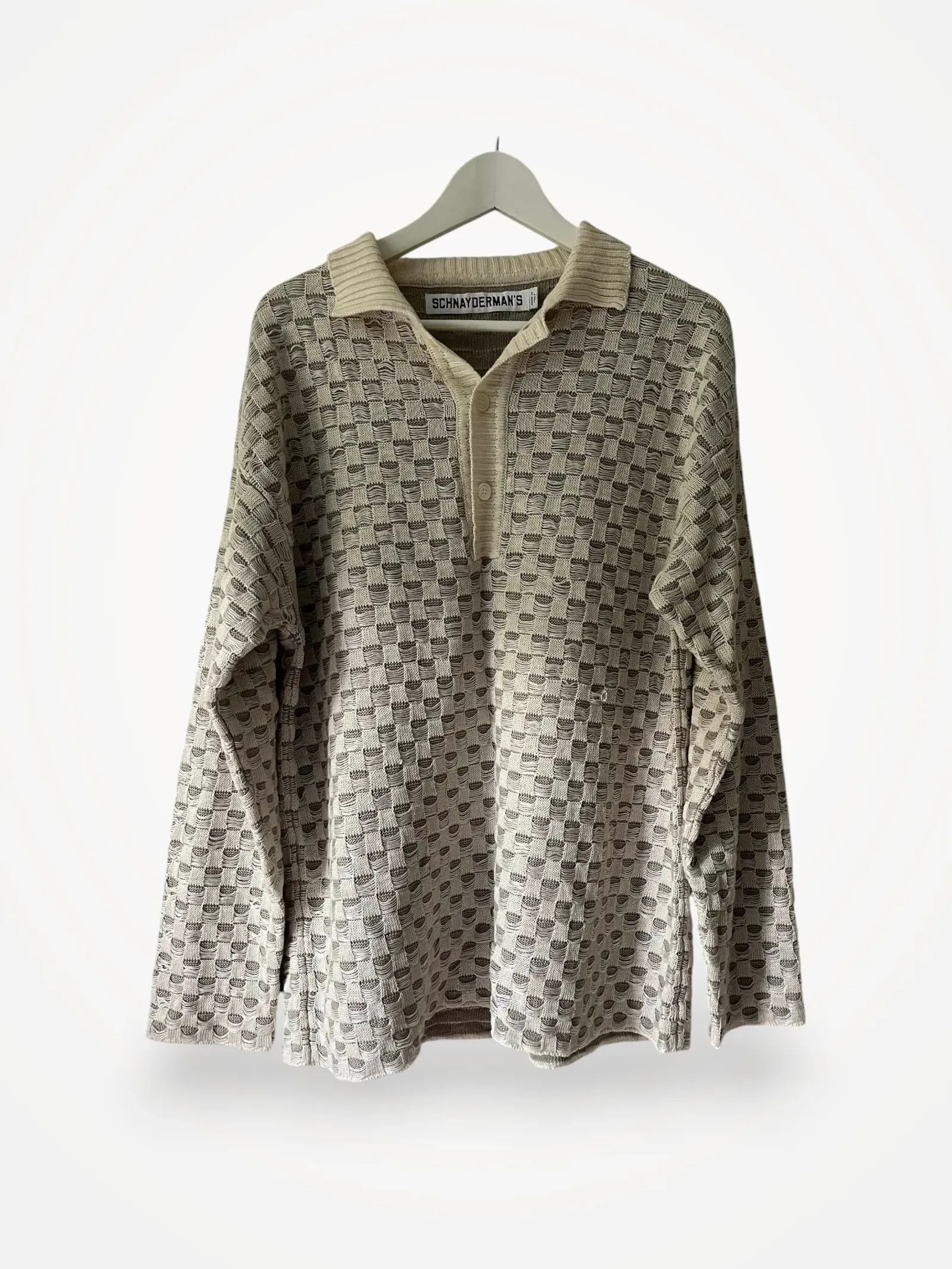 Schnaydermans Schnaydermans Rugby square knit Cardigan Size US S / EU 44-46 / 1 - 1 Thumbnail