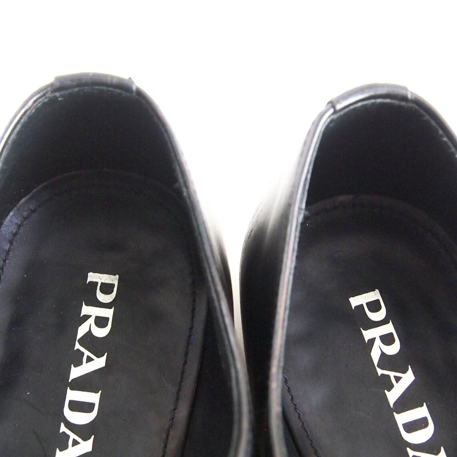 Prada Prada Cap Toe Oxfords 2E2719 Black Leather Mens US 9 EU 42 Size US 9 / EU 42 - 10 Thumbnail