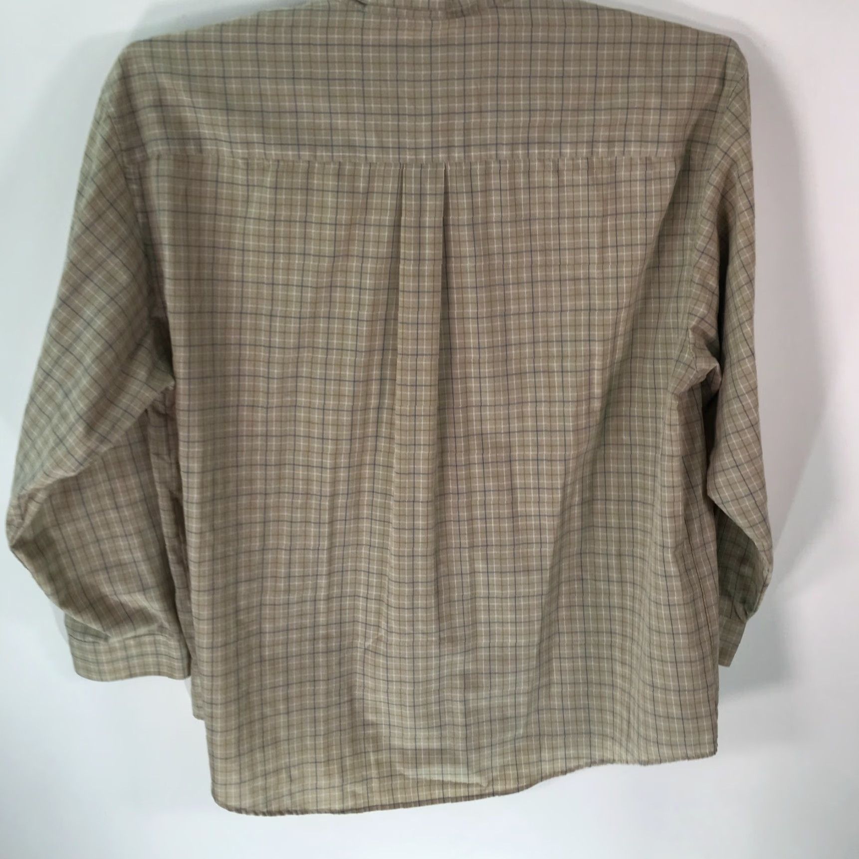 Van Heusen Van Heusen Mens Casual Check Beige Dress Shirt 2XL Wrinkle And Stain Free Button-Up Short Sleeve Mens Shirt Size US XXL / EU 58 / 5 - 2 Thumbnail