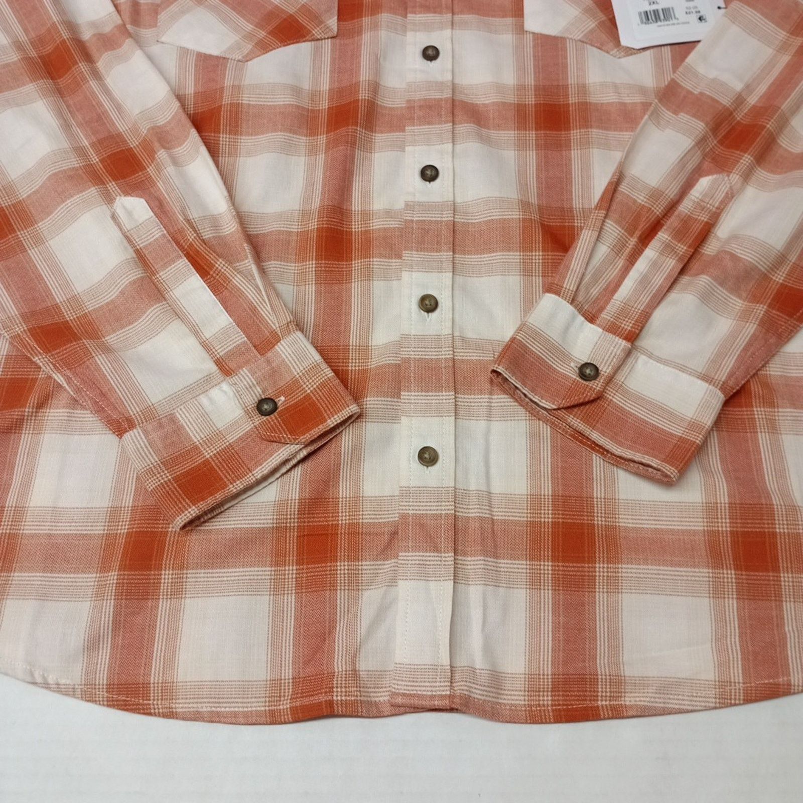 Wrangler Wrangler Cowboy Wash Shirt Men's 2XL Hazel Plaid Twill Woven Size US XXL / EU 58 / 5 - 2 Thumbnail