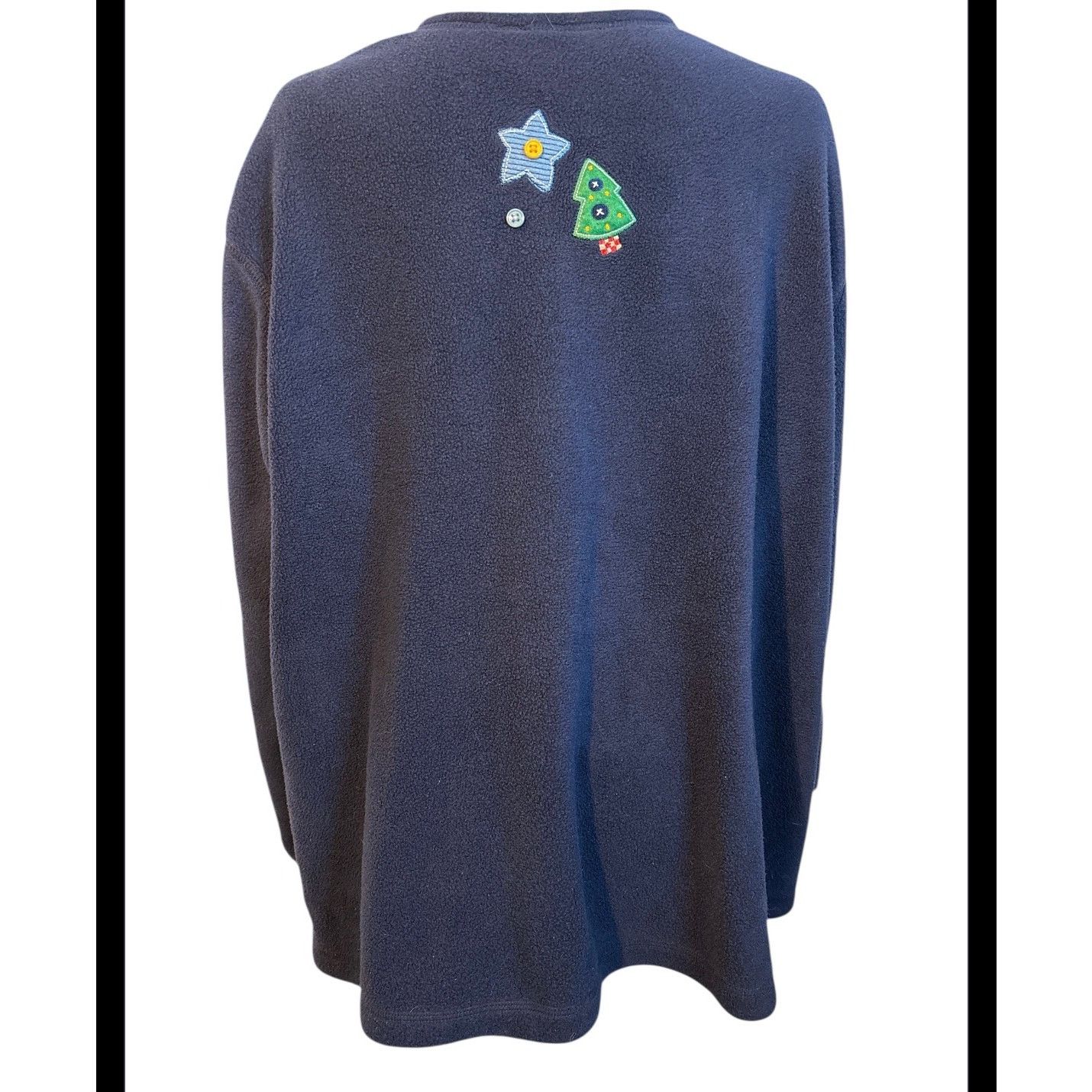 Croft & Barrow Festive Holiday Fleece Cardigan Jacket Size 2X (18-20) Size XL / US 12-14 / IT 48-50 - 4 Thumbnail