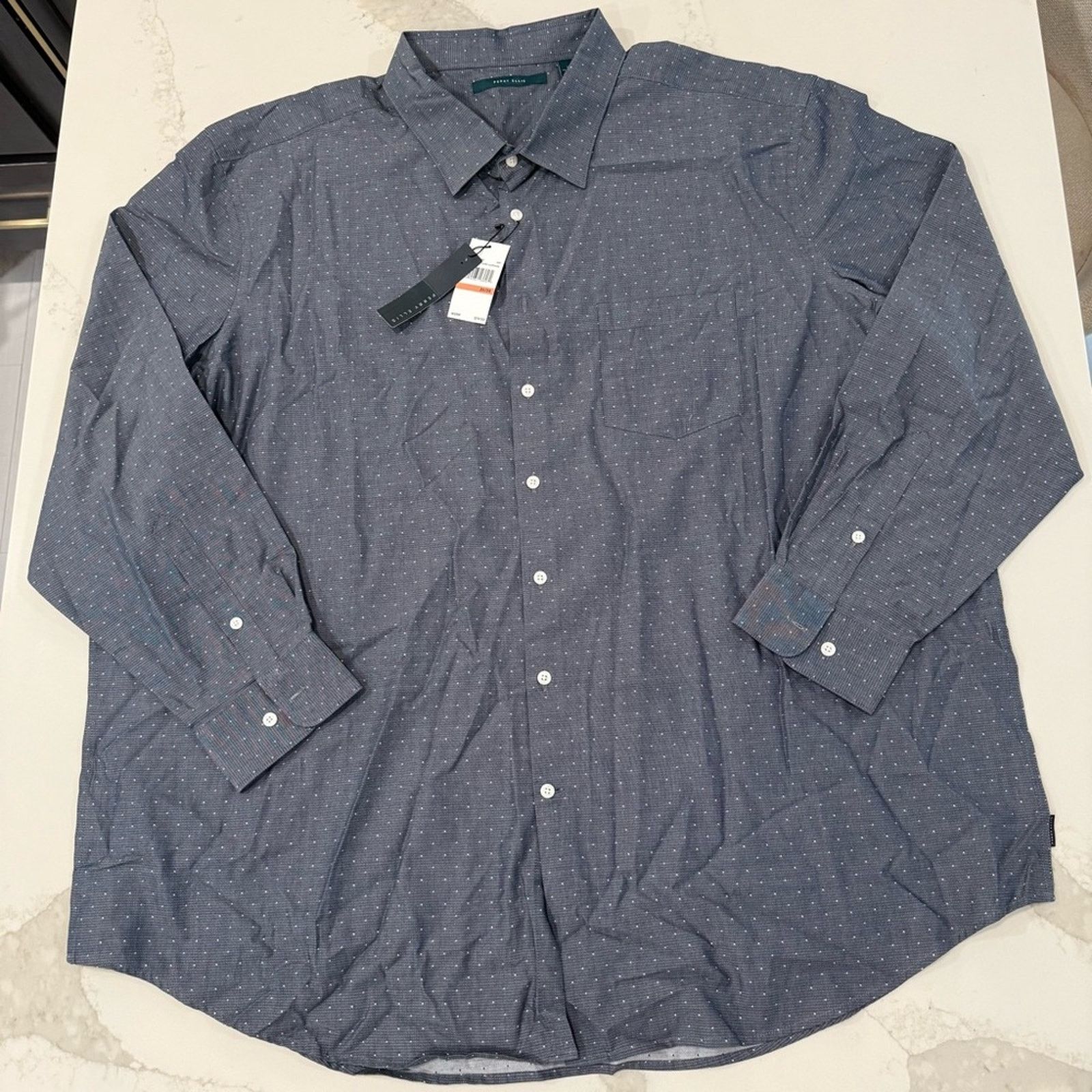 Perry Ellis Perry Ellis NWT Polka Dot LongSleeve ButtonUp Shirt Mens 3X Size US XXL / EU 58 / 5 - 1 Thumbnail
