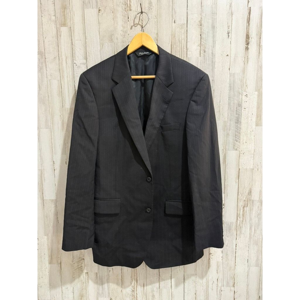 Jos. A. Bank Jos. A. Bank Men's Black Pinstripe Wool Suit Jacket Size 42L Size 42L - 2 Thumbnail