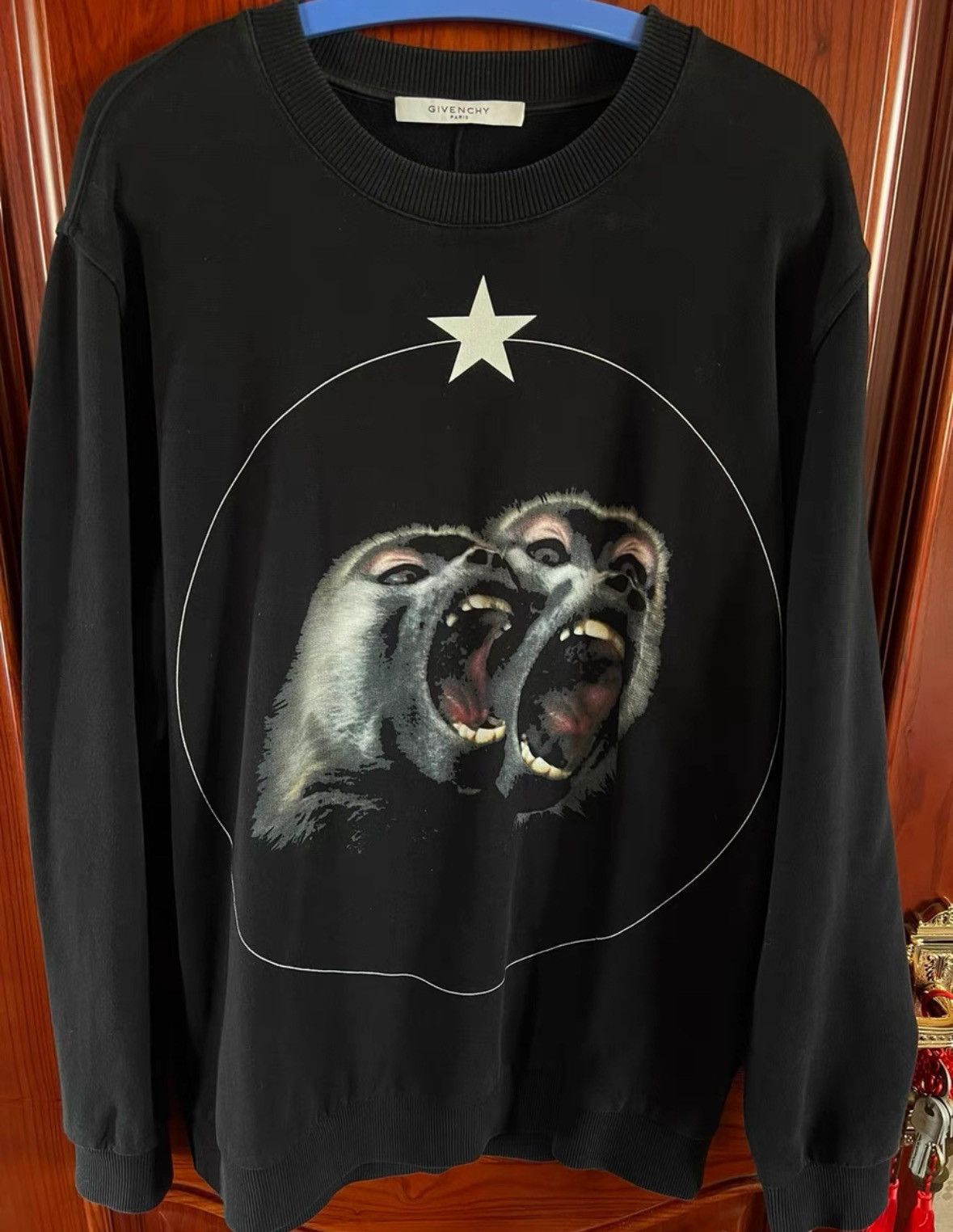 Givenchy Givenchy Monkey Double Monkey Hoodie Size US L / EU 52-54 / 3 - 1 Thumbnail