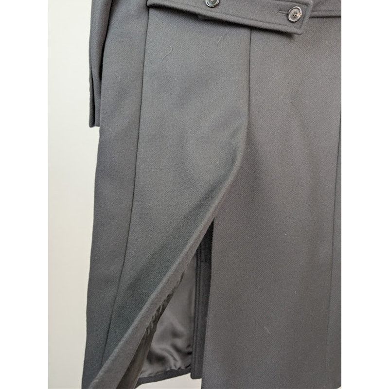Saint Laurent Paris o1rshd1 Long Officer Coat in Wool Gabardine in Grey Size US M / EU 48-50 / 2 - 16 Thumbnail
