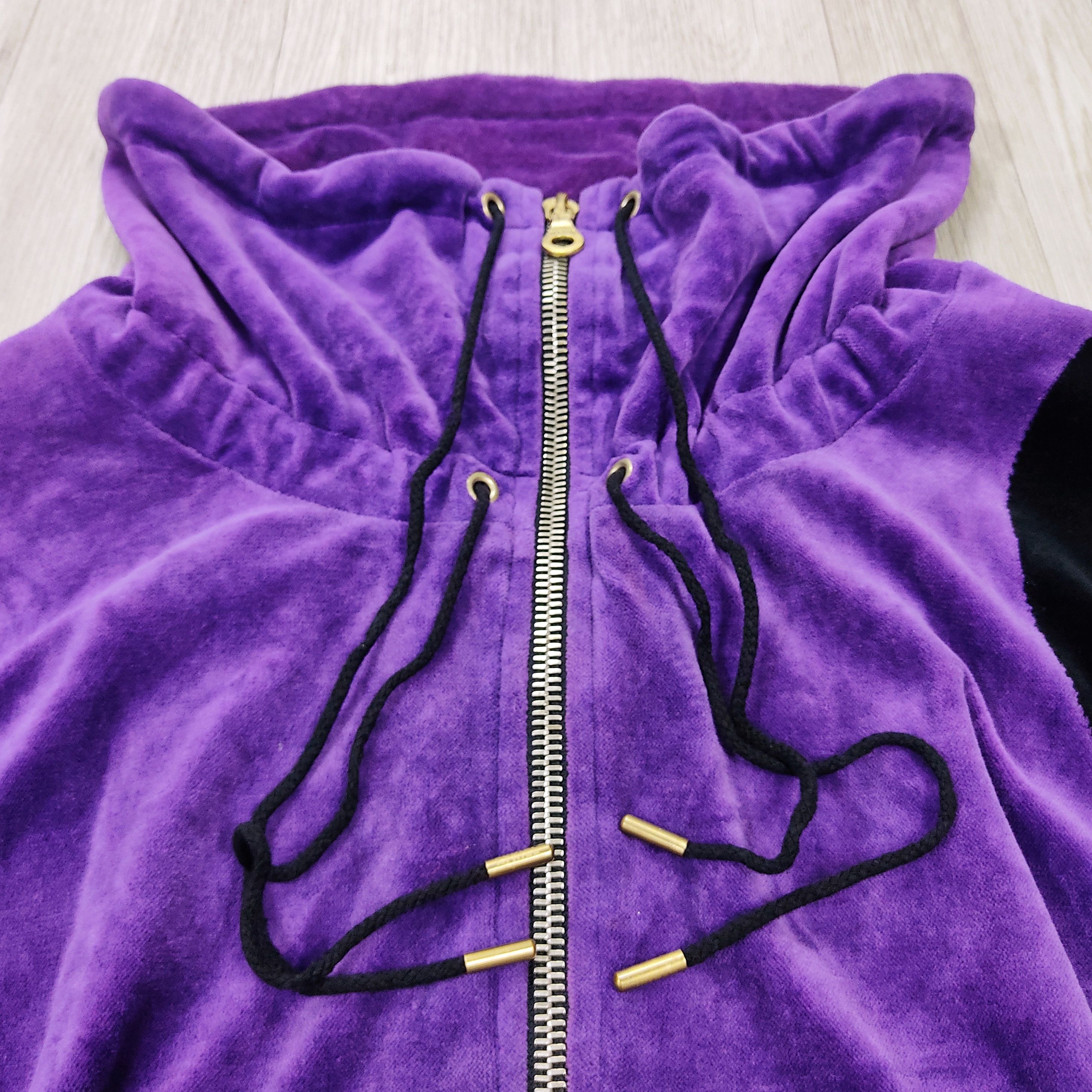 Sonia Rykiel Vtg "Karma Body & Soul" Dolman Short Sleeve Velour Jacket Size M / US 6-8 / IT 42-44 - 4 Thumbnail