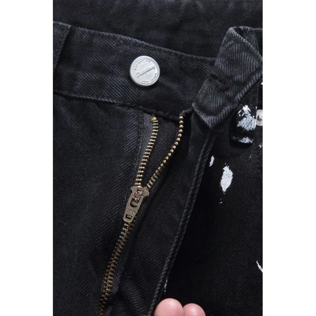 Japanese Brand × Jean baggy hiphop skate pattern y2k paint graffiti jeans Size US 35 - 4 Thumbnail