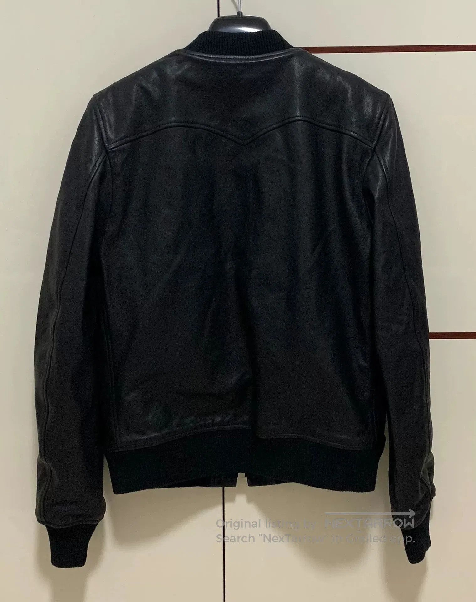 Saint Laurent Black Lambskin Leather Jacket.