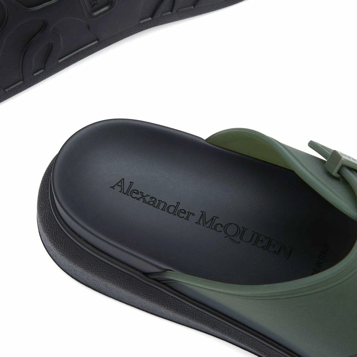 Alexander McQueen o1y1024 Slippers in Military Green Size US 7 / EU 40 - 4 Thumbnail