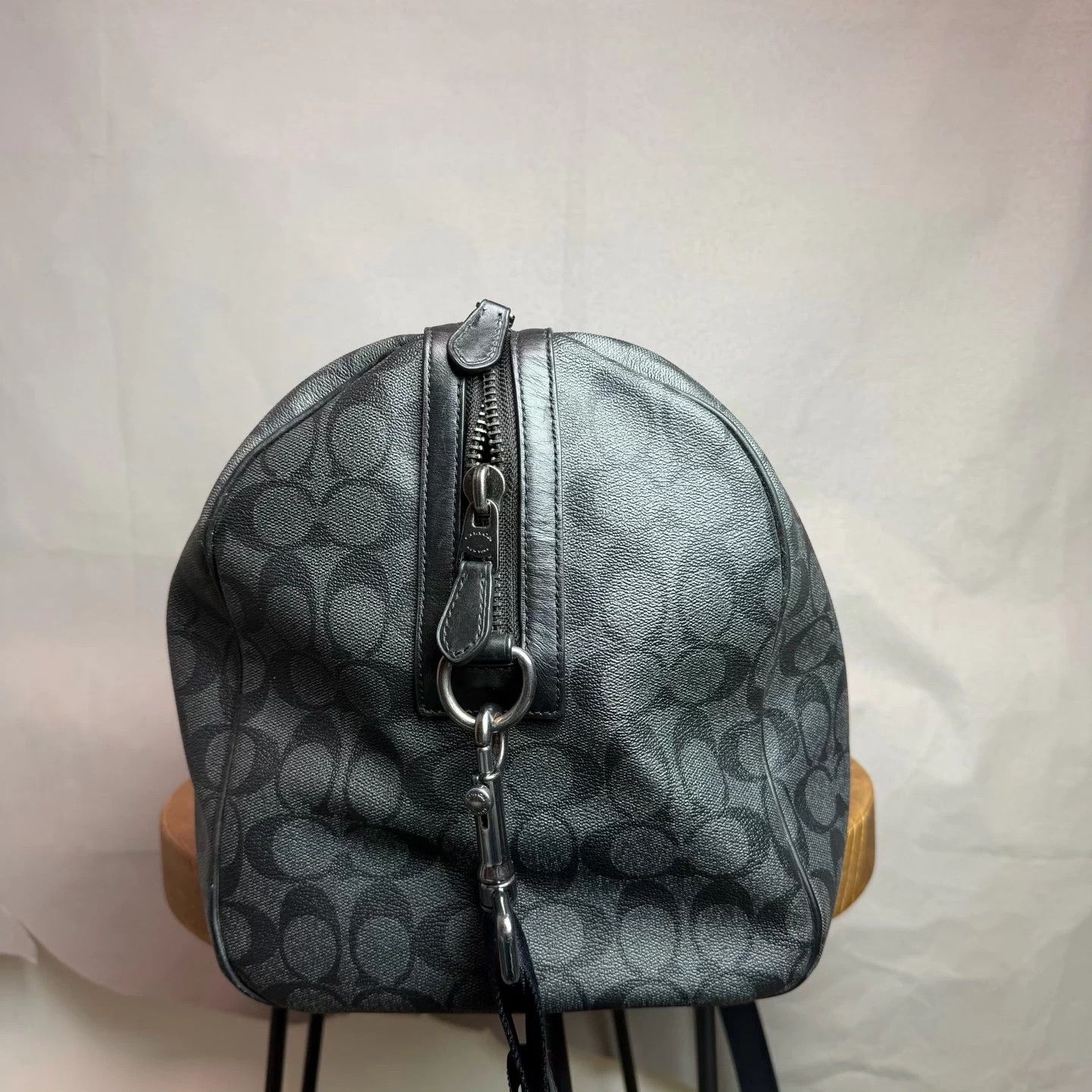 Coach COACH Venturer 43 Heritage Leather Travel Bag Black Large 98 New Size ONE SIZE - 5 Thumbnail