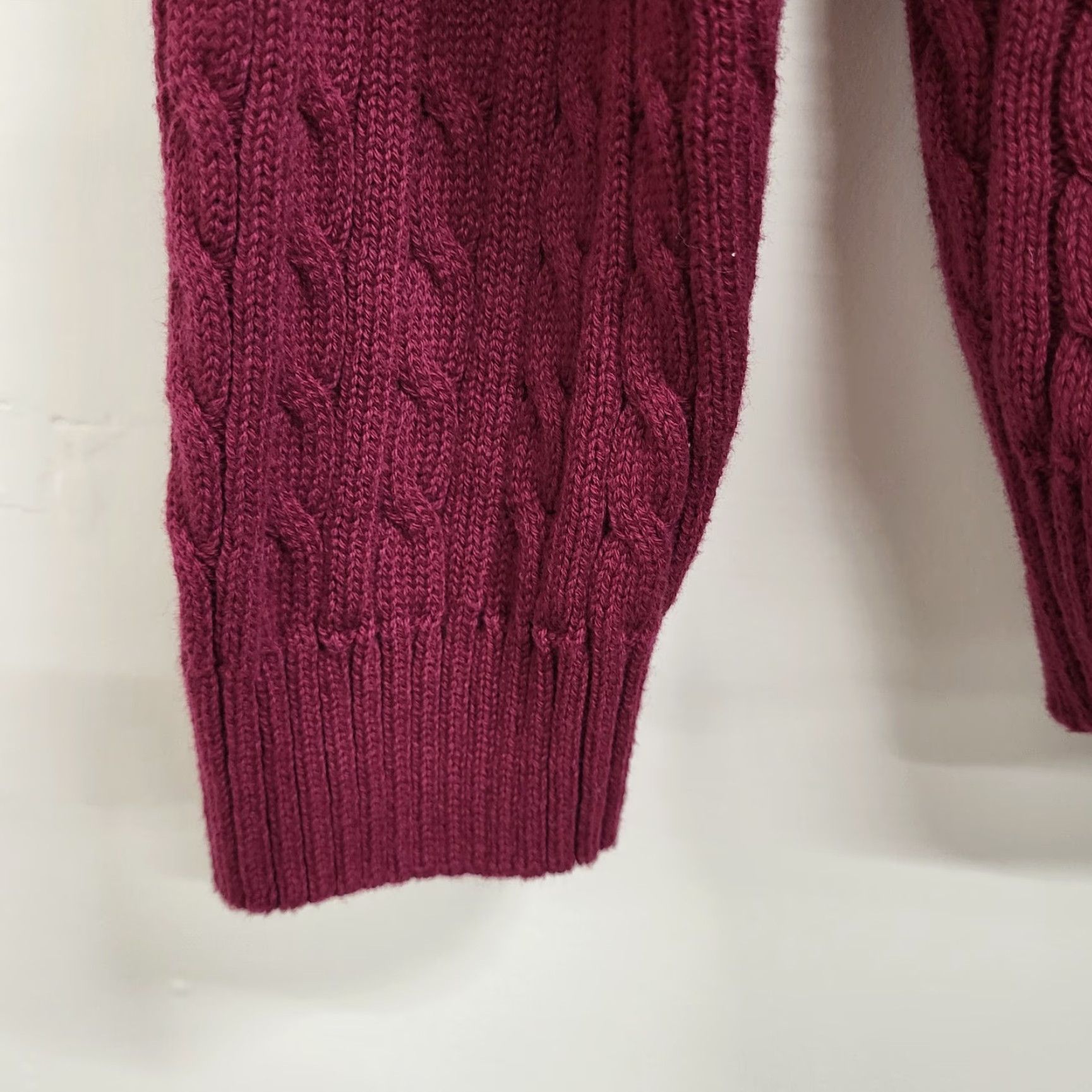 Chaps Chaps Ralph Lauren Womens Tunic Sweater Cable Knit Long Sleeve Size M Maroon Size M / US 6-8 / IT 42-44 - 4 Thumbnail