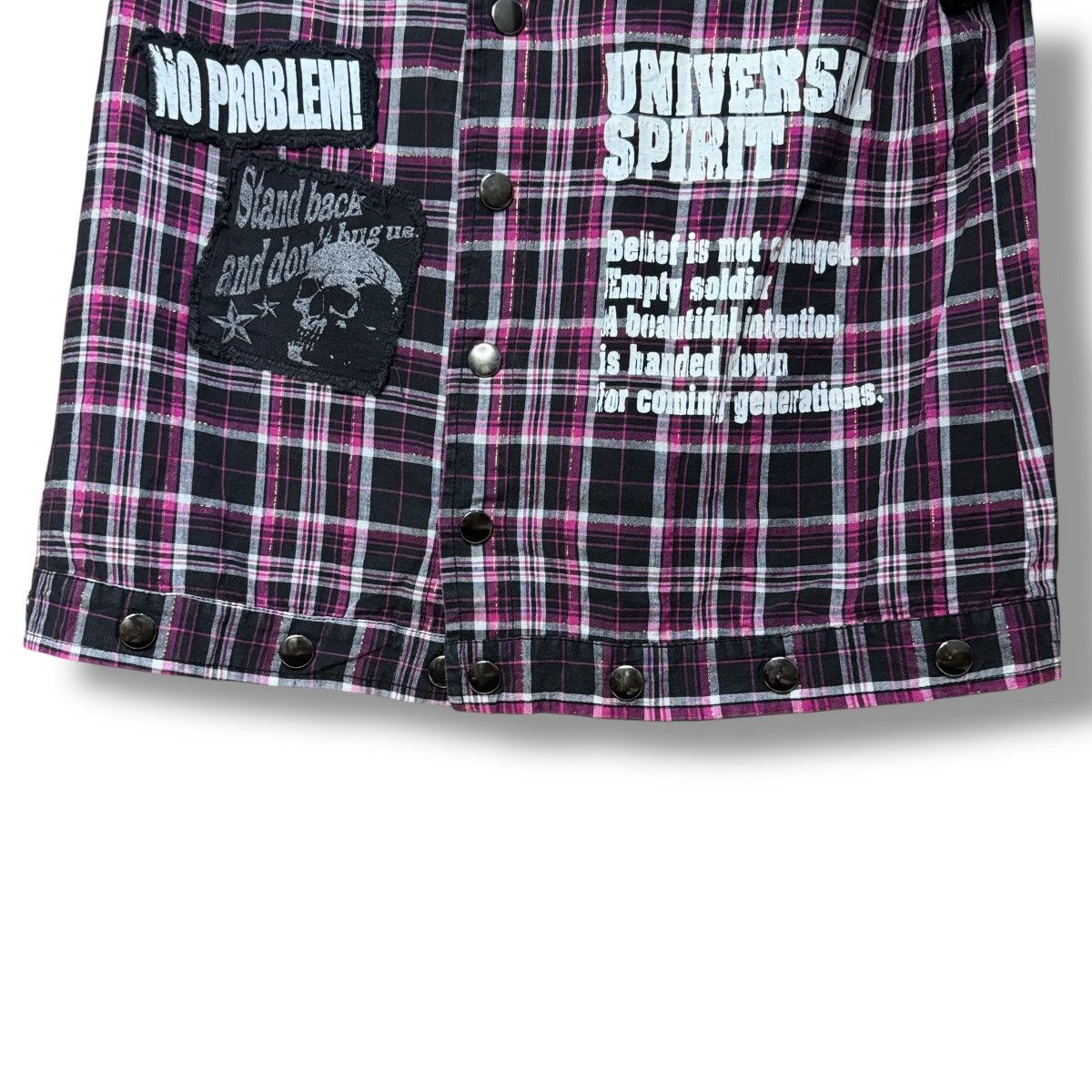 Sex Pot ReVeNGe Sex Pot Revenge Skull Patches Studded Punk Flannel Shirt Size US S / EU 44-46 / 1 - 10 Thumbnail