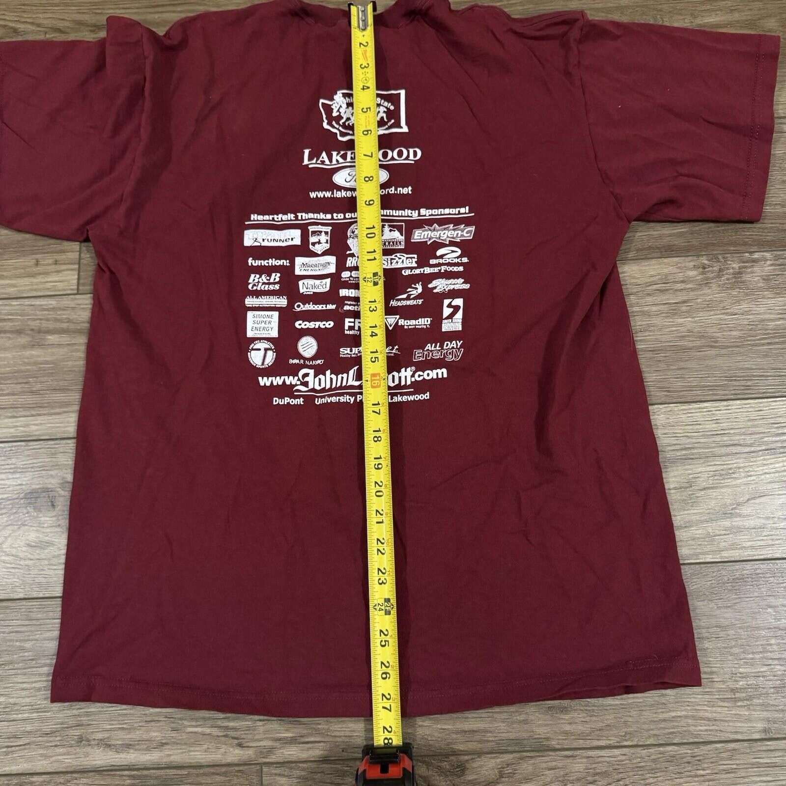 Nike Vintage Y2k Nike Washington Marathon Sponsors Shirt Maroon Size US M / EU 48-50 / 2 - 8 Thumbnail