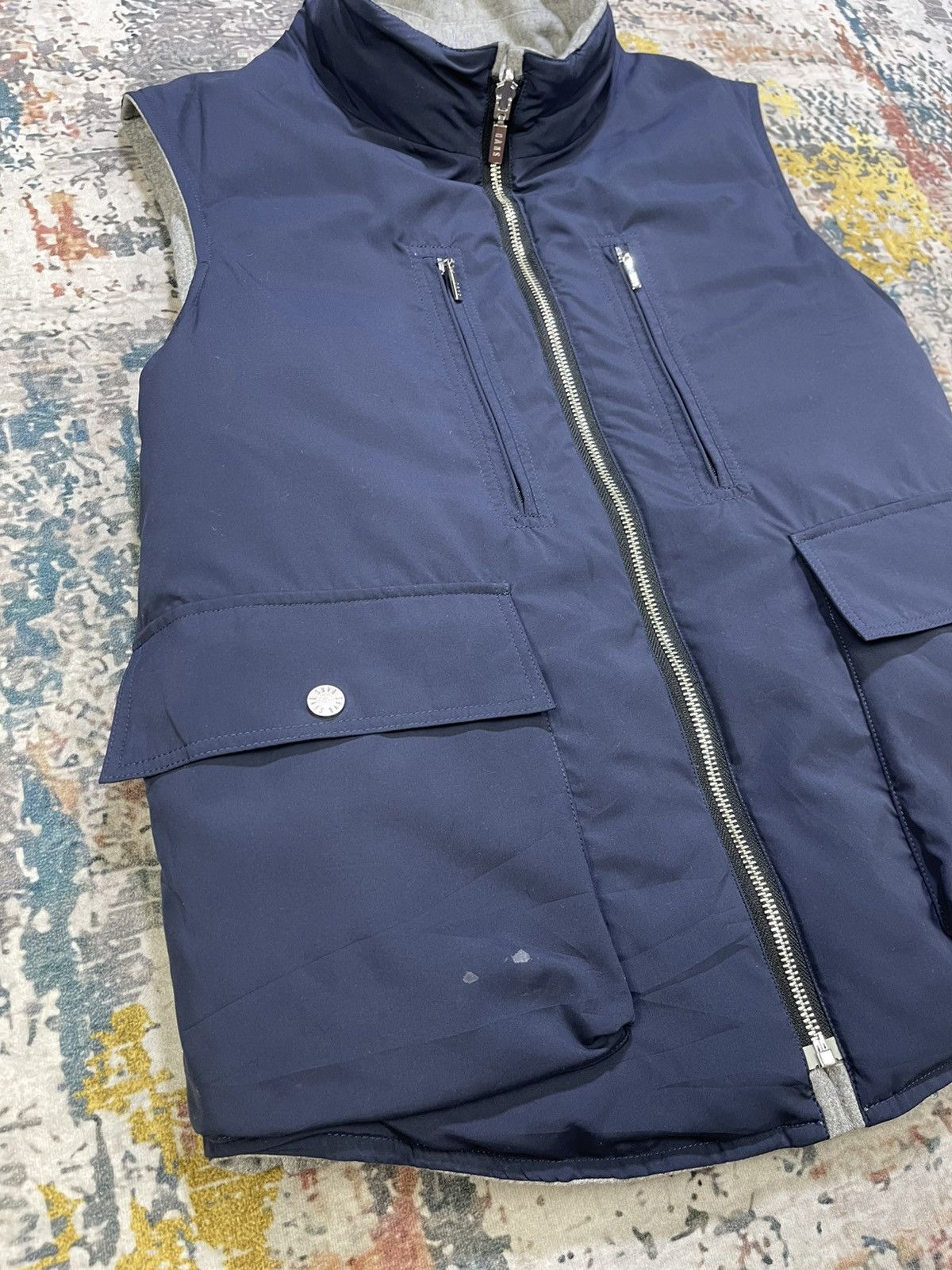 DAKS Daks Reversible Feather Down Wool Nylon Vest Size US M / EU 48-50 / 2 - 5 Thumbnail