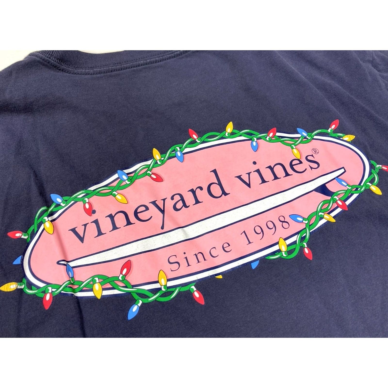 Vineyard Vines VINEYARD VINES T-Shirt Happy Holiday Graphic Long Sleeve Crew Neck Men Small Blue Christmas 90s? Size US S / EU 44-46 / 1 - 2 Thumbnail