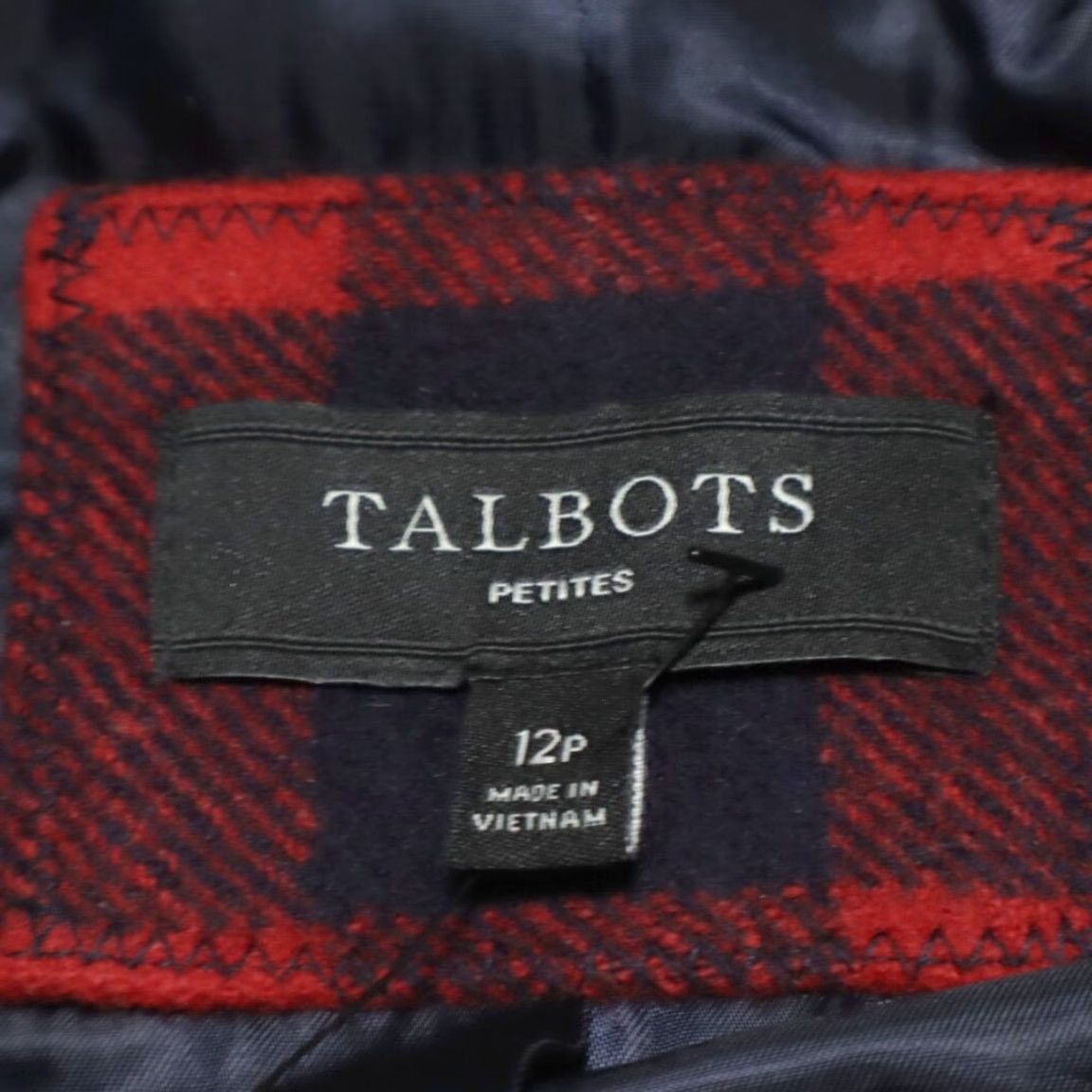 Talbots Talbots Red Wool Buffalo Plaid Double Breasted Jacket Women's 12P Shirt Size 12P Size XL / US 12-14 / IT 48-50 - 5 Thumbnail