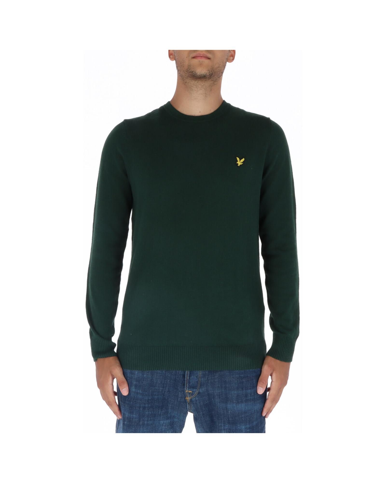 image of Lyle Scott Print Knitwear With Long Sleeves And Round Neck in Green, Men's (Size Medium)