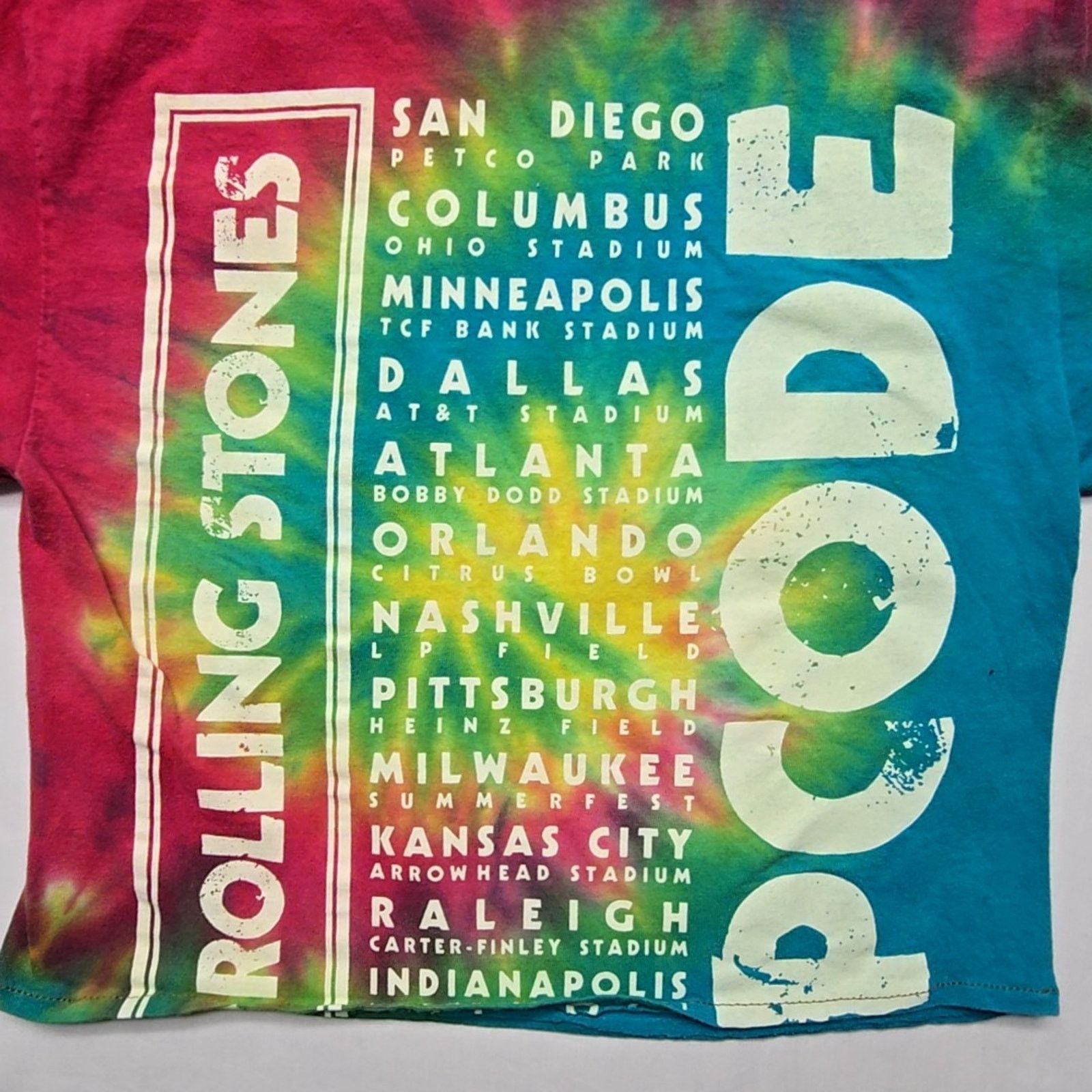 Other Rolling Stones Zip Code Tour Tie Dye Cropped Small Rock Tee Size S / US 4 / IT 40 - 5 Thumbnail
