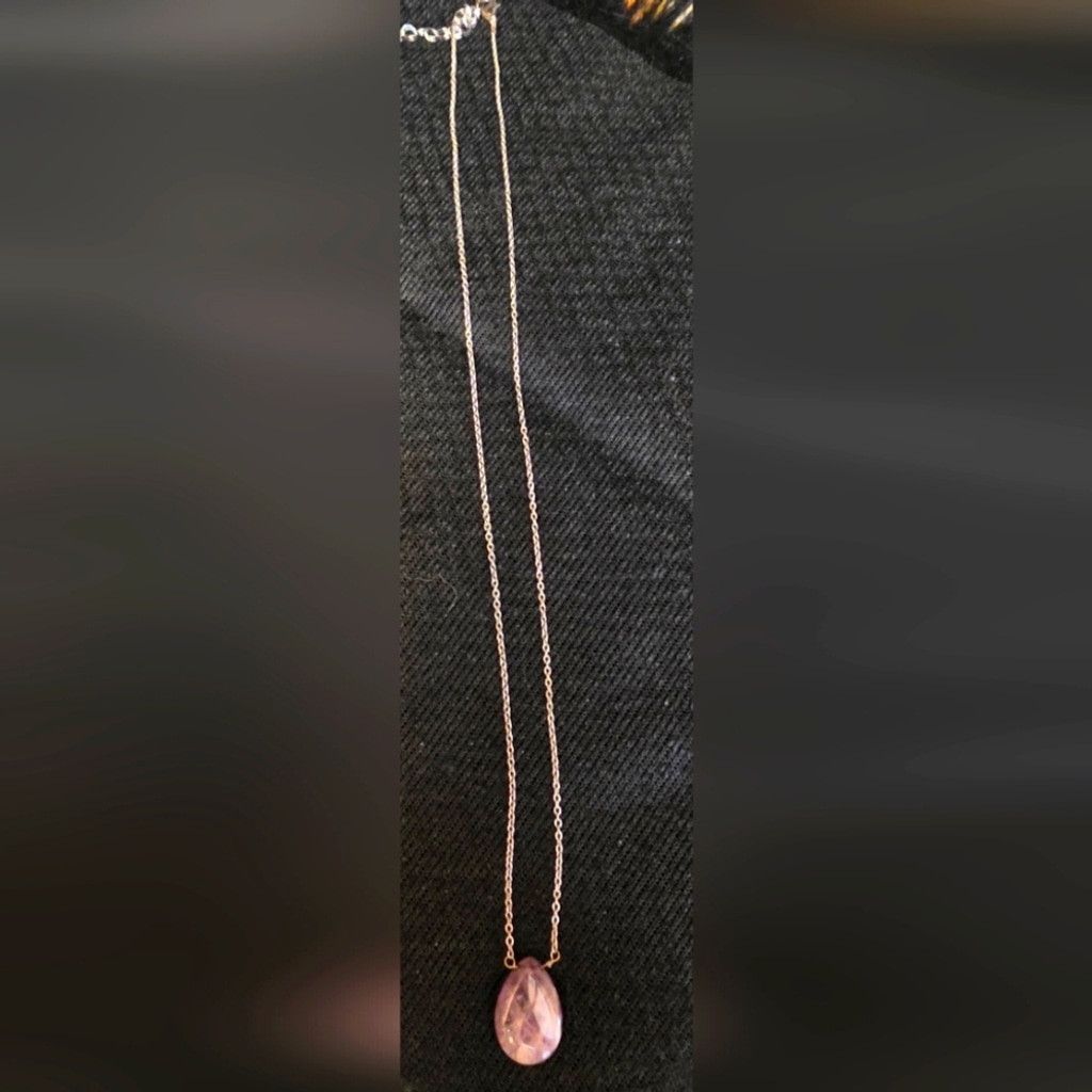 Other Elegant Purple Teardrop Pendant Necklace Size ONE SIZE - 3 Thumbnail