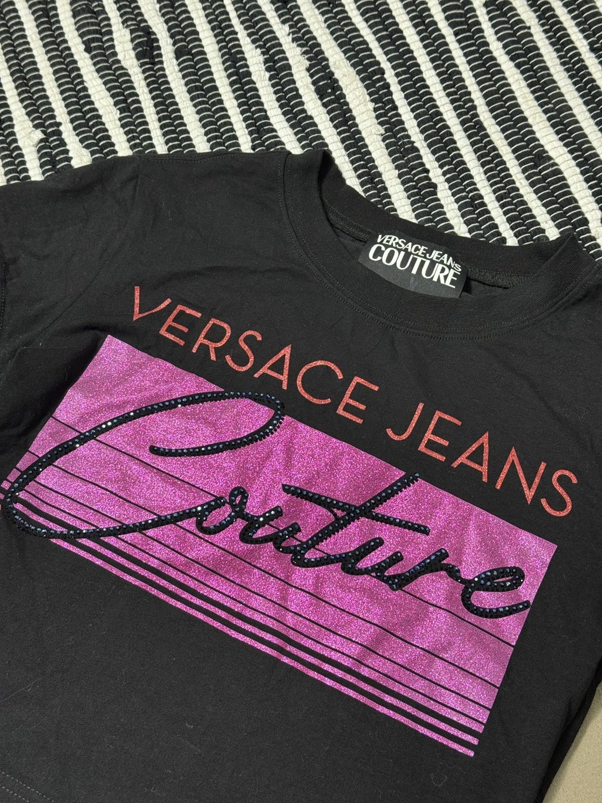 Versace VINTAGE VERSACE JEANS COUTURE 2000s CROP TOP Size S / US 4 / IT 40 - 2 Thumbnail