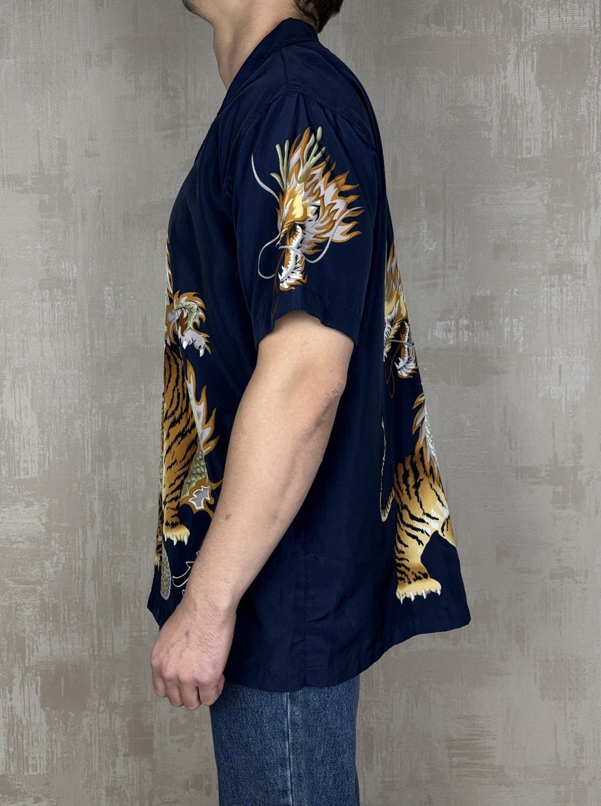 Vintage Vintage Dnon Jeans Dragon And Tiger Aloha Hawaiian Shirt Size US XL / EU 56 / 4 - 7 Thumbnail
