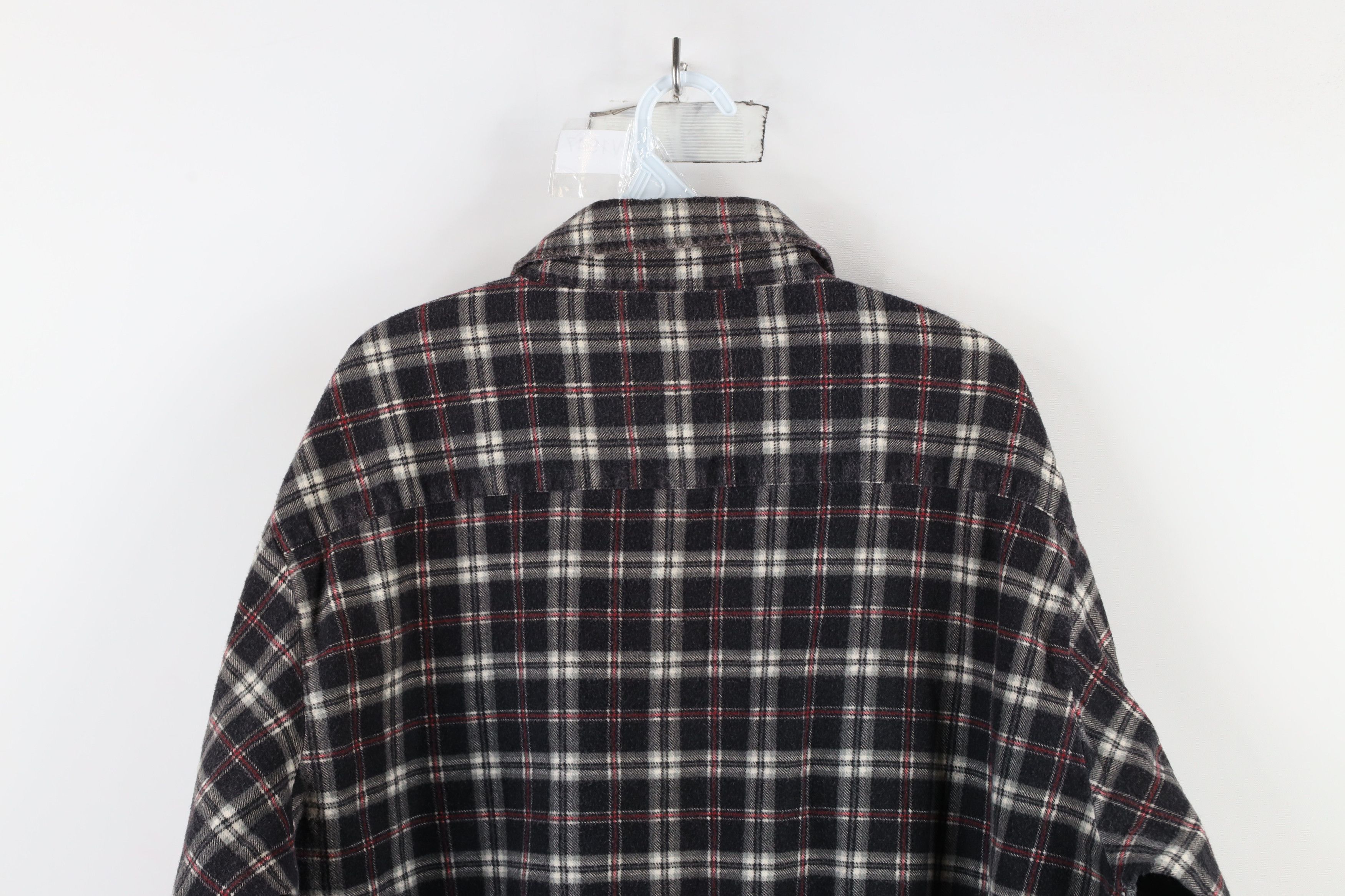 Vintage Vintage 90s Streetwear Collared Button Shirt Black Plaid Size US XL / EU 56 / 4 - 8 Thumbnail