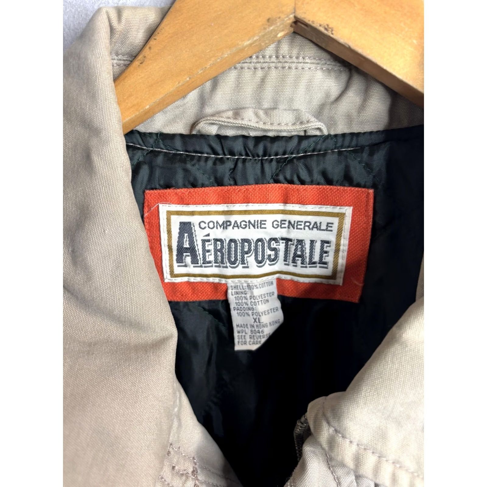 Aeropostale VINTAGE Aeropostale Jacket Mens XL Beige Canvas Military Field Hong Kong 90s Size US XL / EU 56 / 4 - 4 Thumbnail