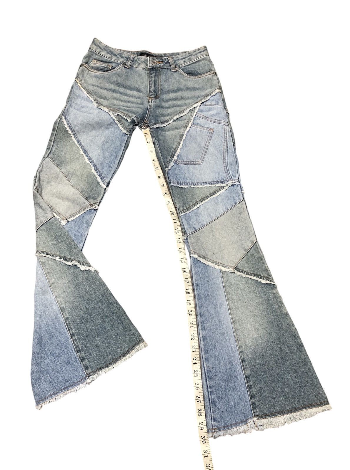 Other VINTAGE JOUER AUX ECHECH HAGI DENIM FLARED JEANS Size 28" / US 6 / IT 42 - 4 Thumbnail