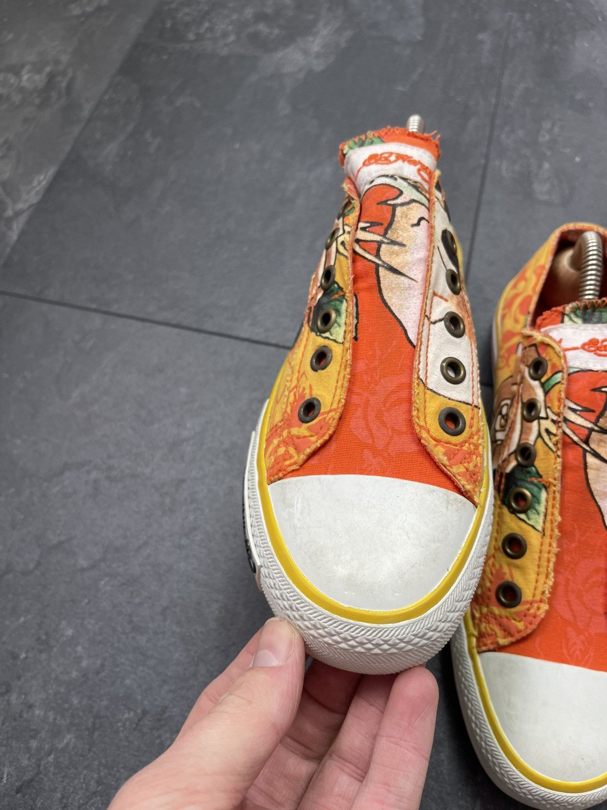 Ed Hardy × Streetwear × Vintage Vintage ed hardy rare low top sneakers Size US 5 / EU 37 - 6 Thumbnail