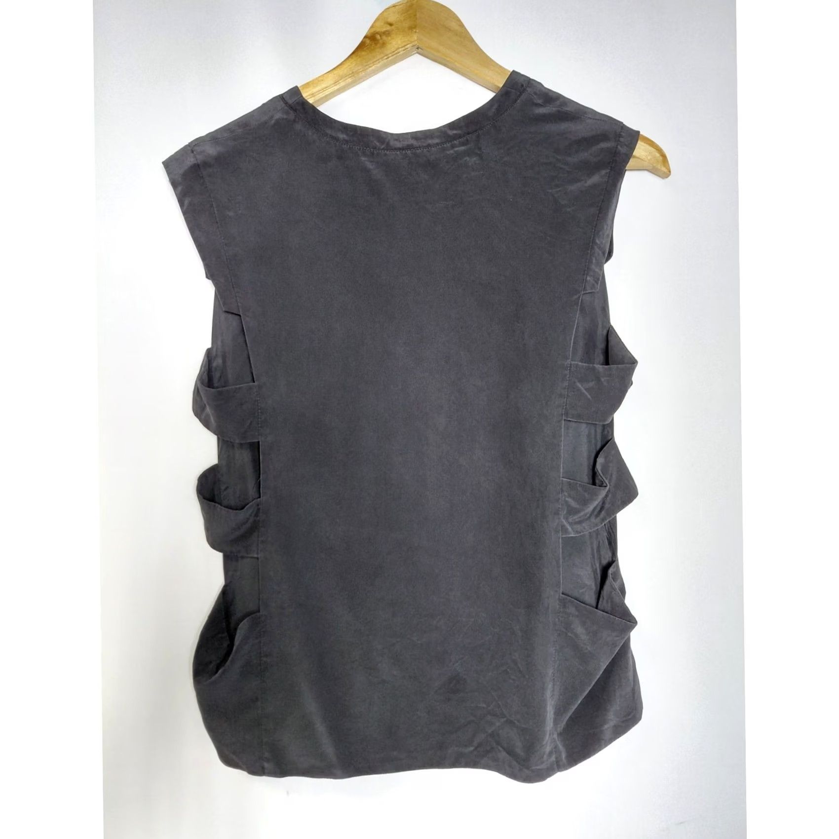 Vintage Nomia Silk Sleeveless Top Black XS Women Pullover Crew Neck 100% Dry Clean Only USA Modern Casual Business Size XS / US 0-2 / IT 36-38 - 2 Thumbnail