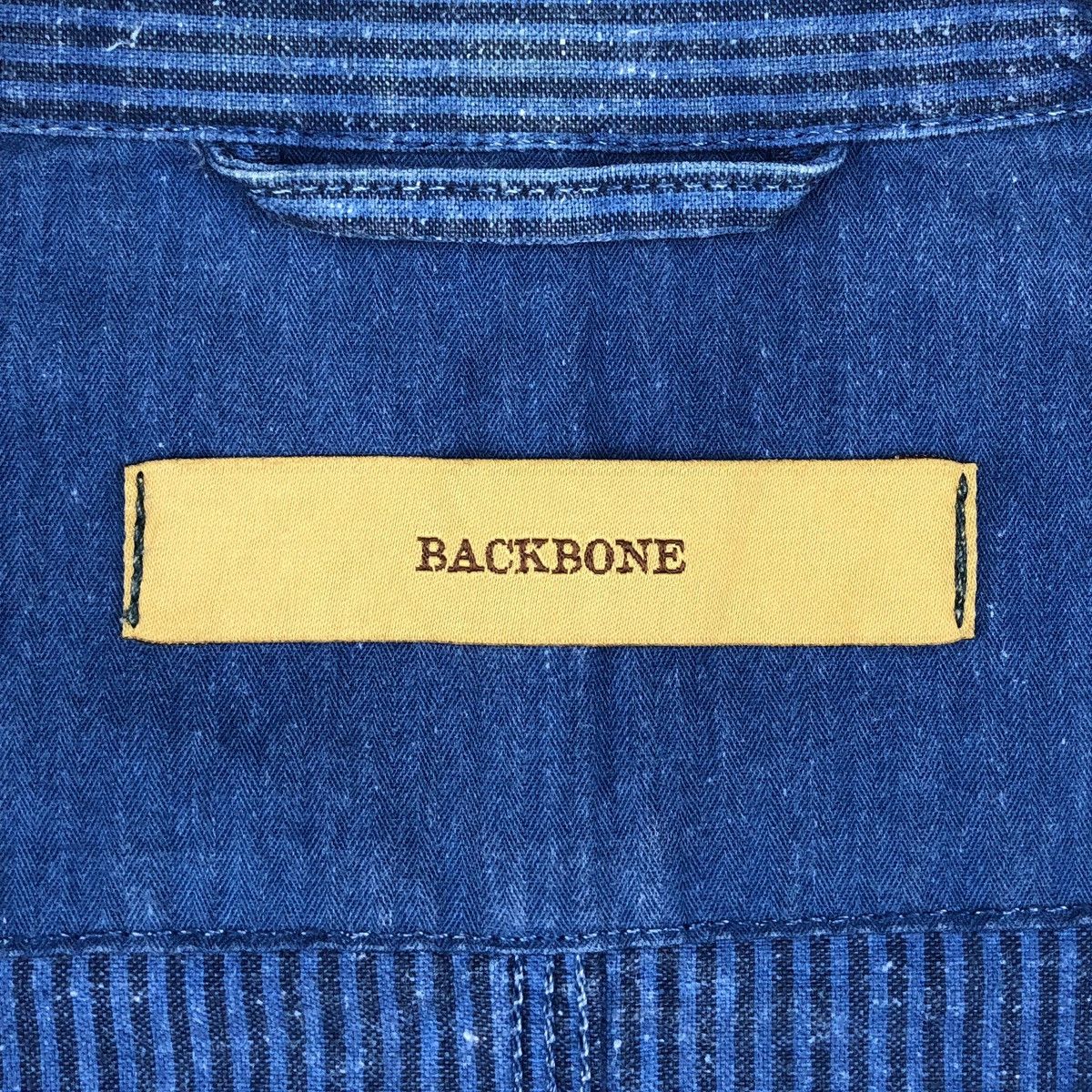 Backbone Vintage BACKBONE Striped Cotton Chore Denim Jacket Size US M / EU 48-50 / 2 - 20 Thumbnail