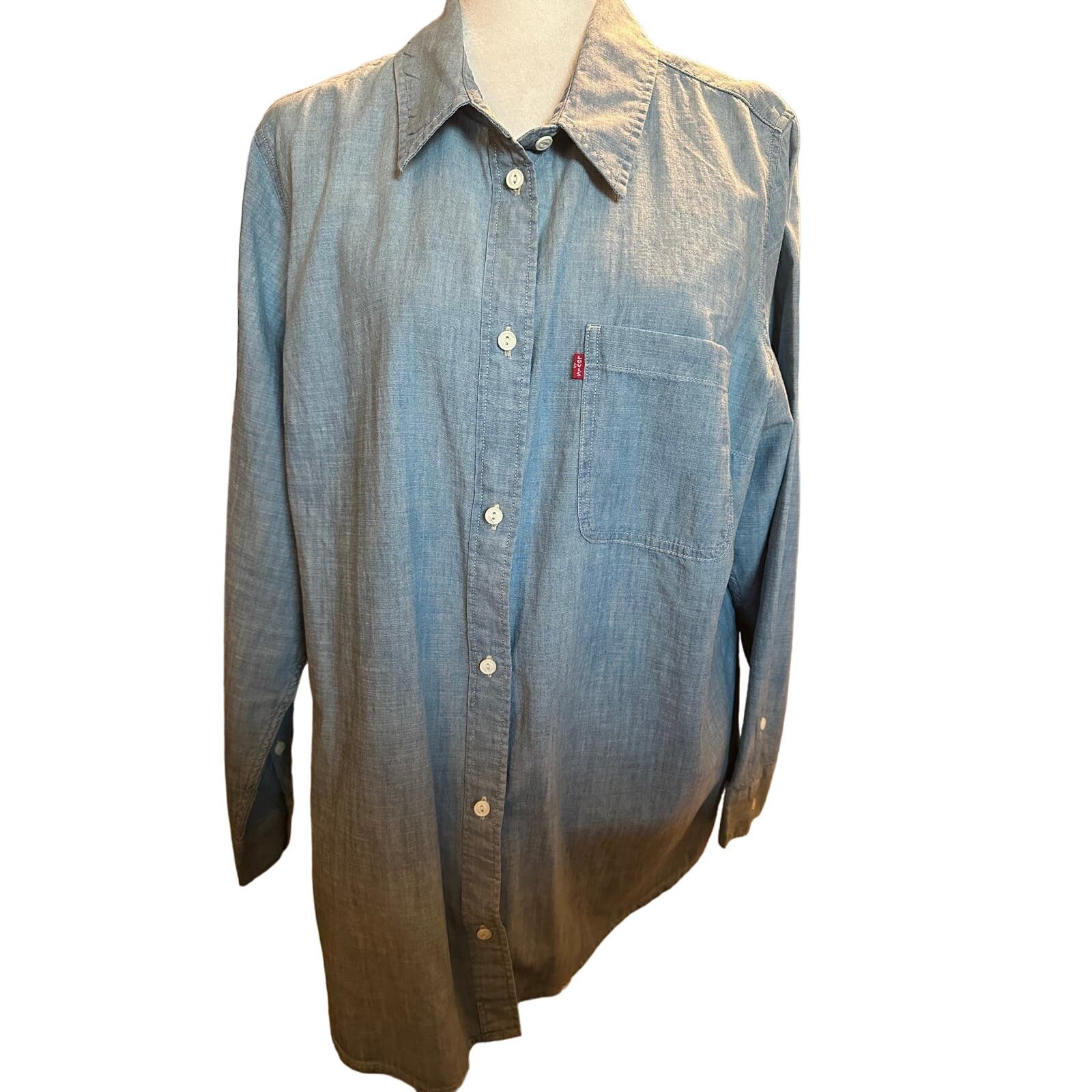 Levi's Levi's One Pocket Boyfriend Fit Denim Shirt Size 18/20 Size XXL / US 16-18 / IT 52-54 - 1 Thumbnail
