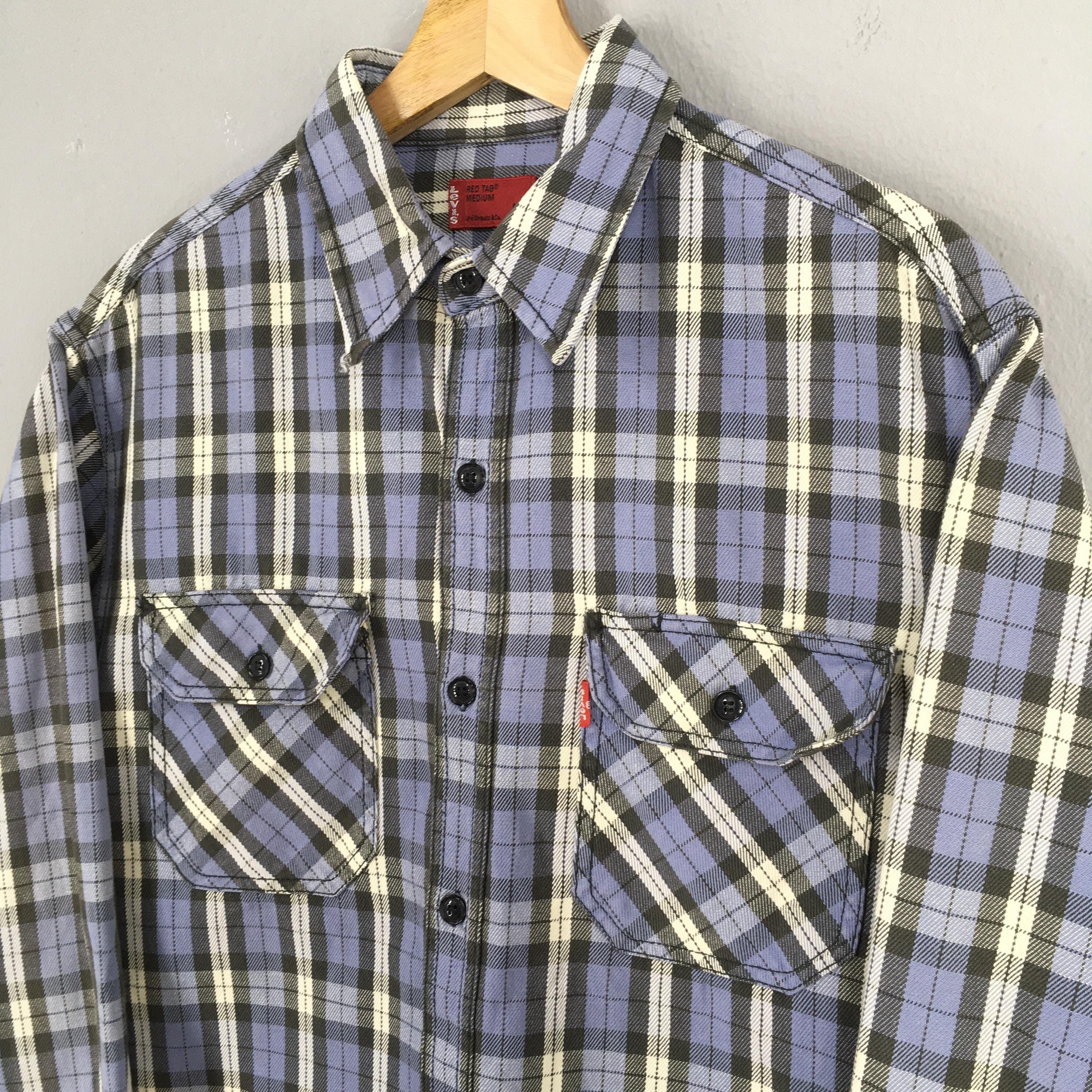 Flannel × Levi's × Levi's Vintage Clothing Vintage Y2K Levis Strauss Checkered Shirt Medium Size US M / EU 48-50 / 2 - 3 Thumbnail