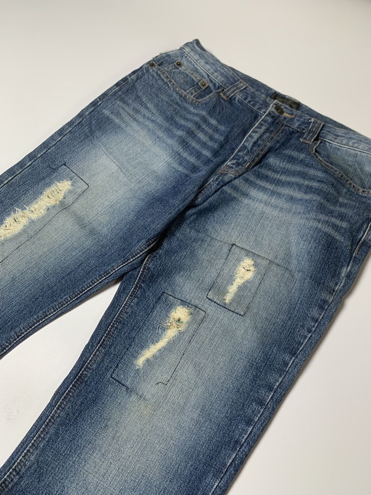Japanese Brand × Vintage Beach sound distressed denim Size US 32 / EU 48 - 7 Thumbnail