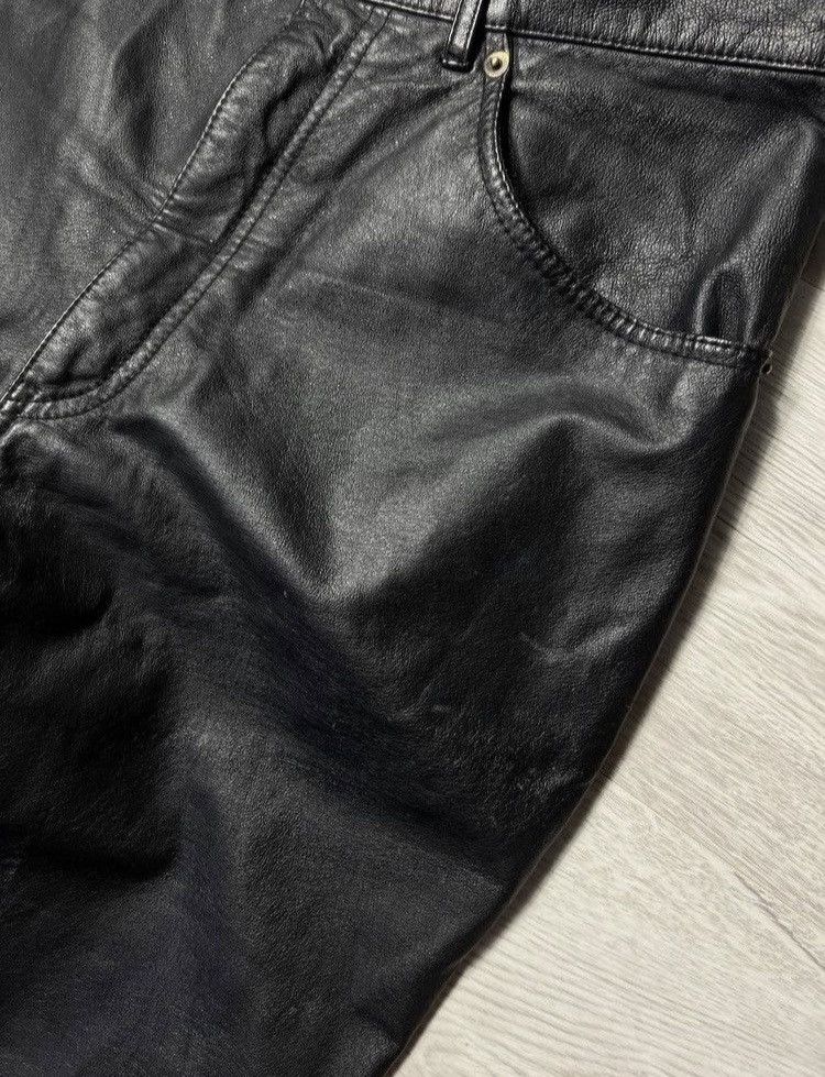 Leather Vintage mens leather pants Kanye West style size 32 Size US 32 / EU 48 - 5 Thumbnail