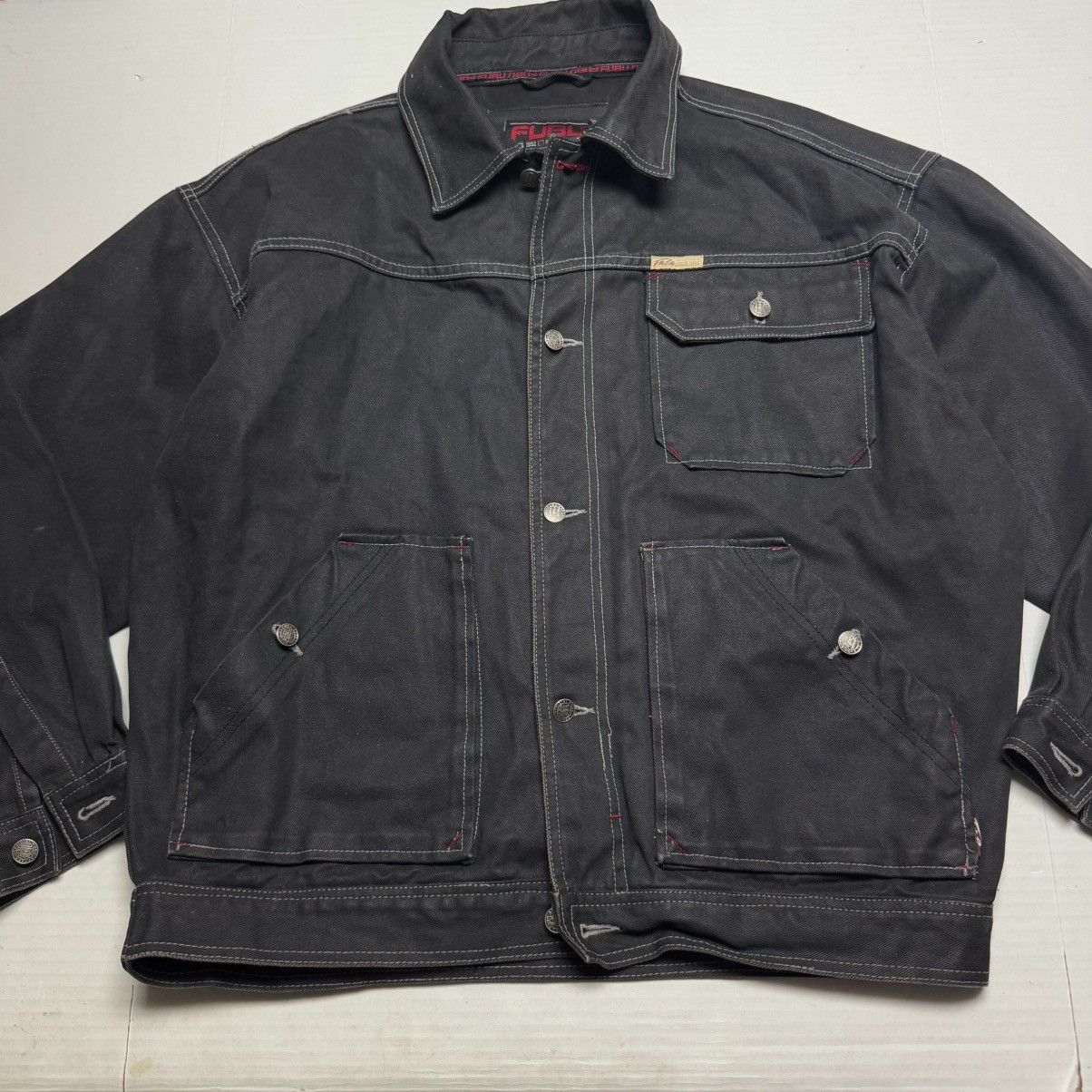 Fubu Vintage FUBU Denim Trucker Jean Jacket in Black Size: XL Size US XL / EU 56 / 4 - 1 Thumbnail